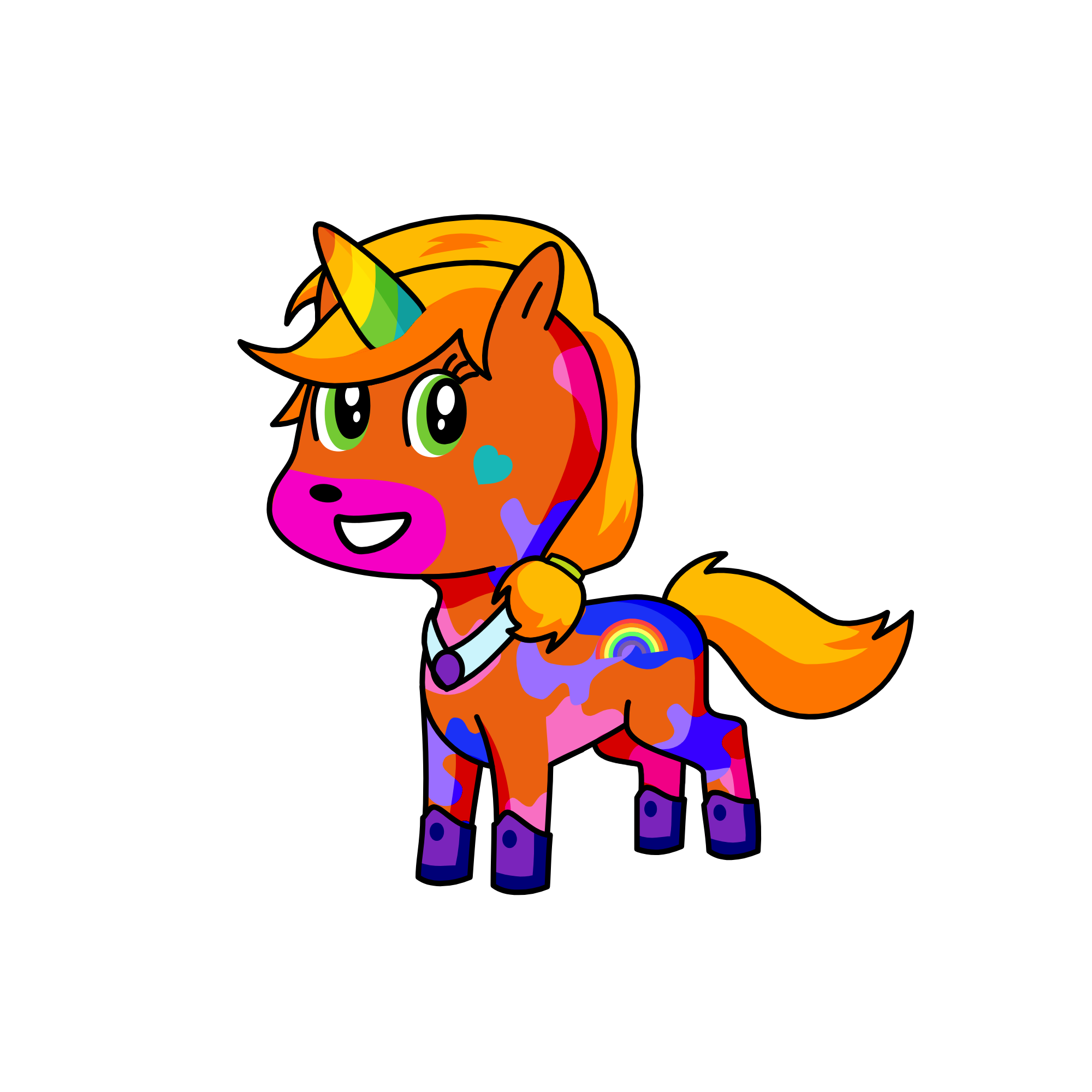 Rainbow, the unicorn