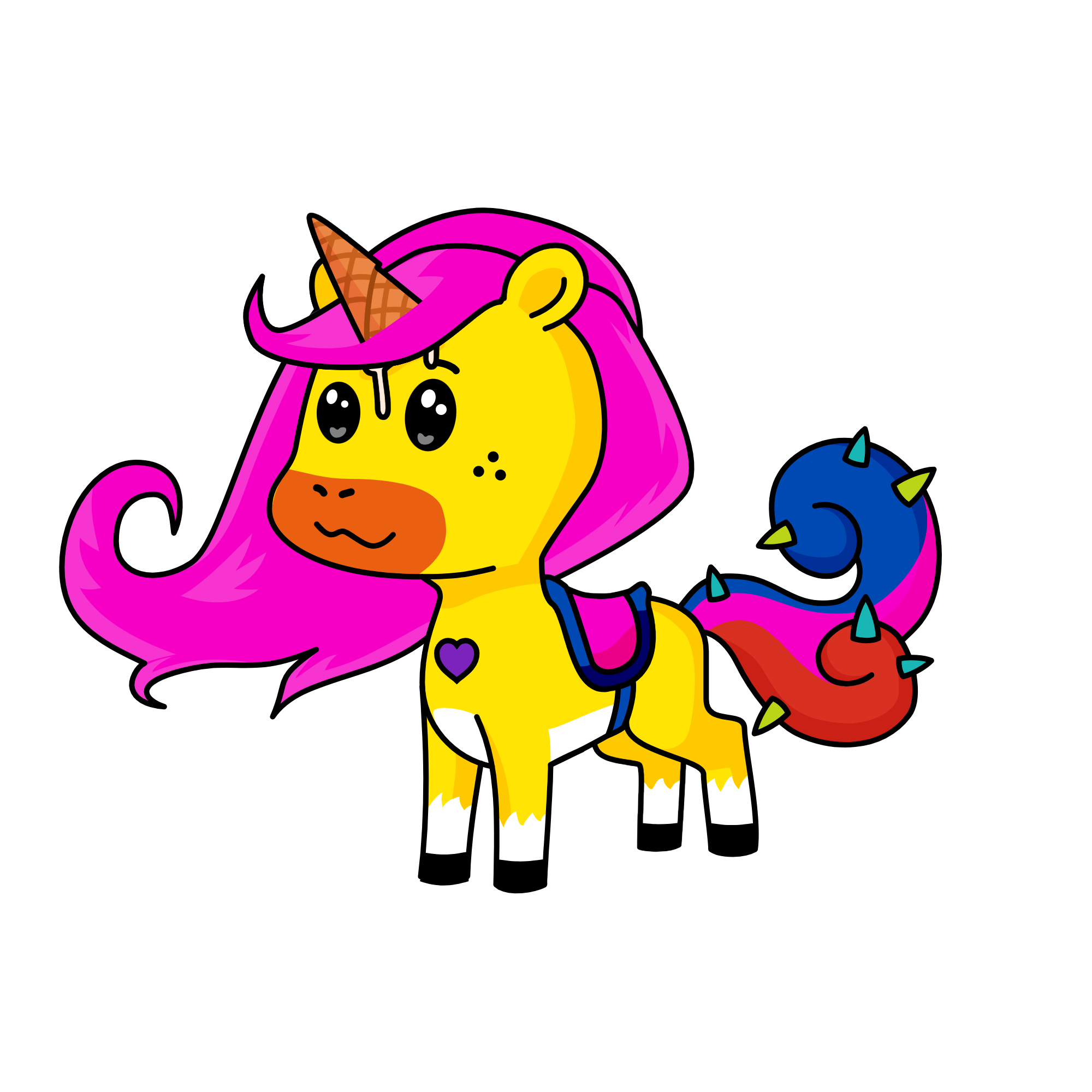 Rainbow, the unicorn