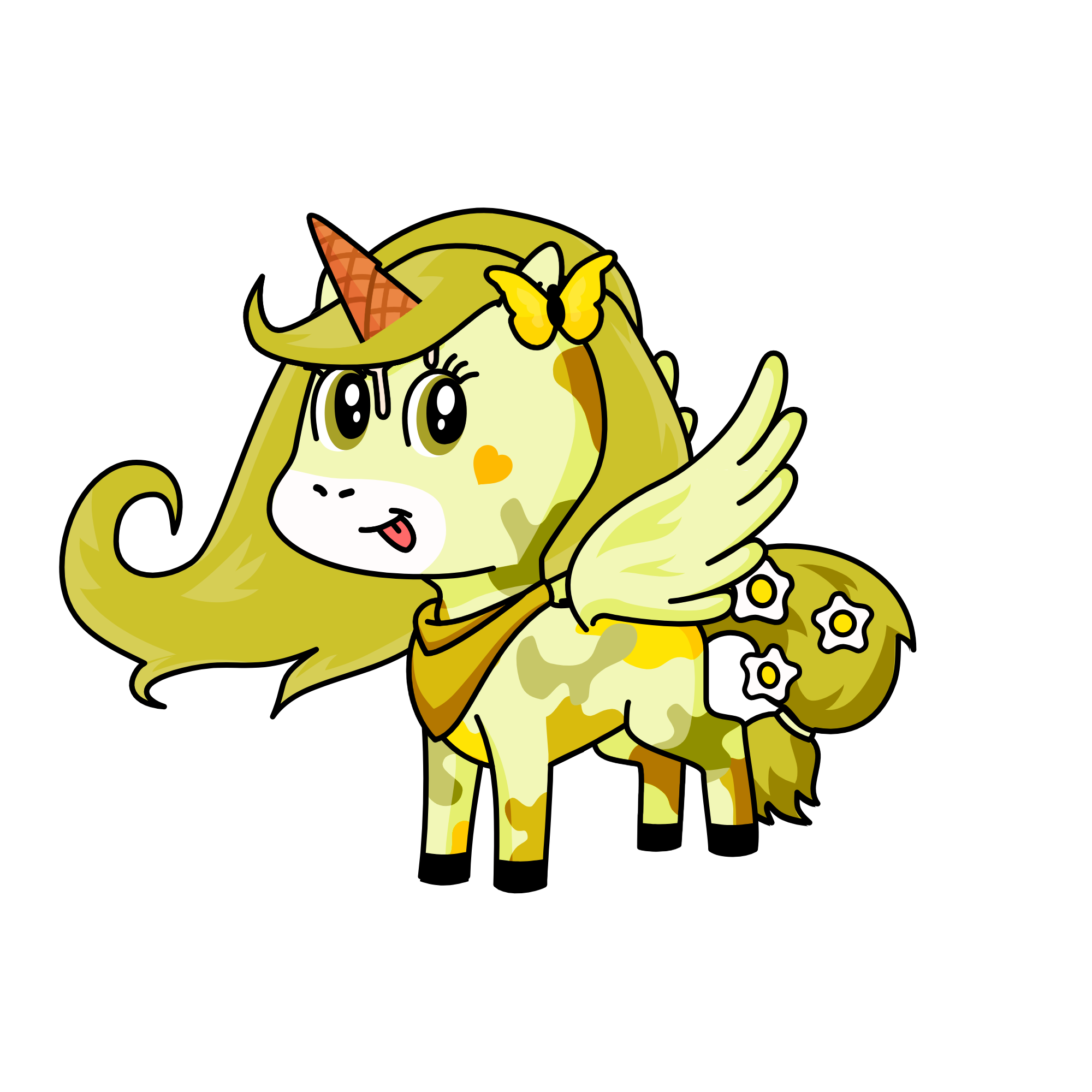 Banana Milkshake, the unicorn