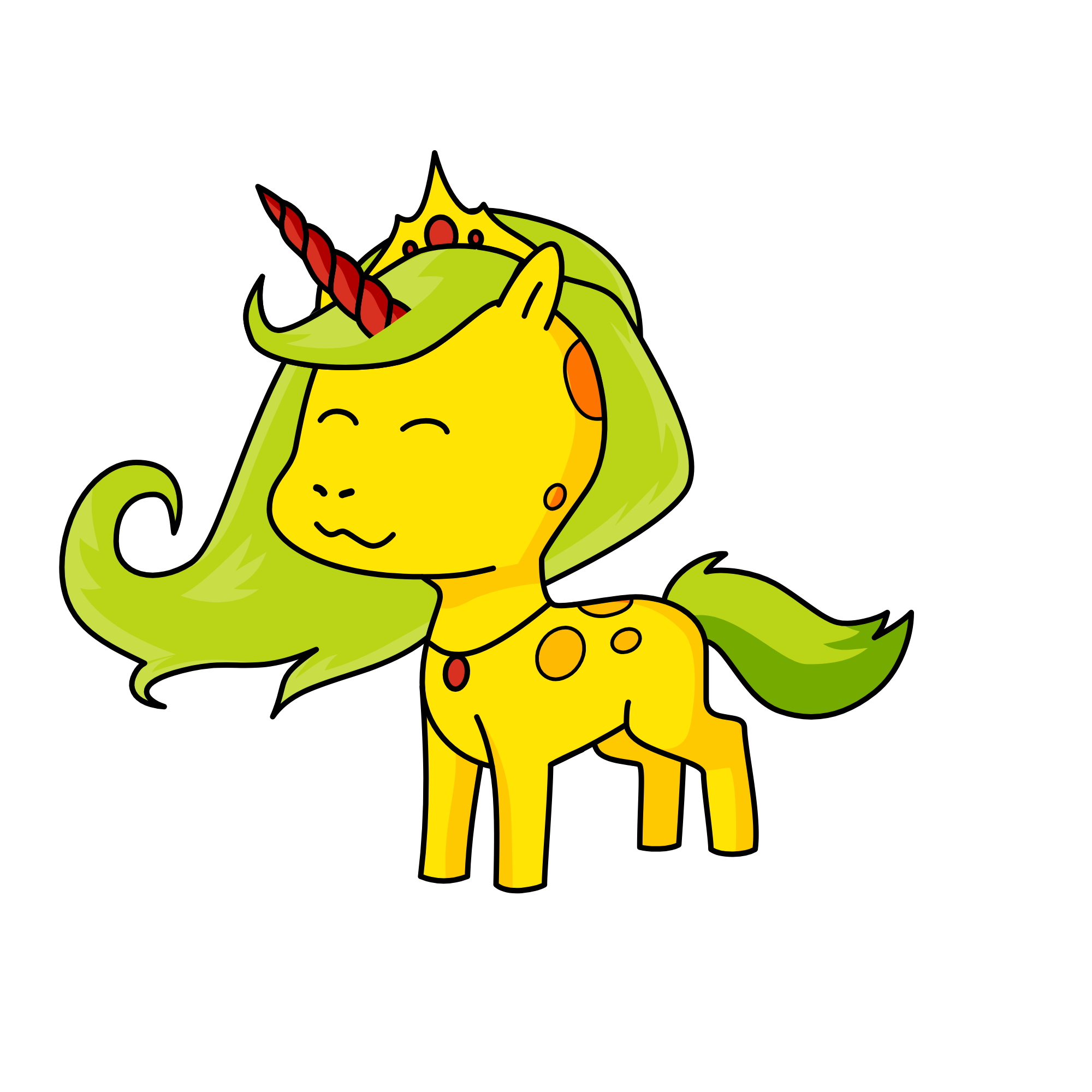 Polka Dot Queen-from the unicorn kingdom series, the unicorn