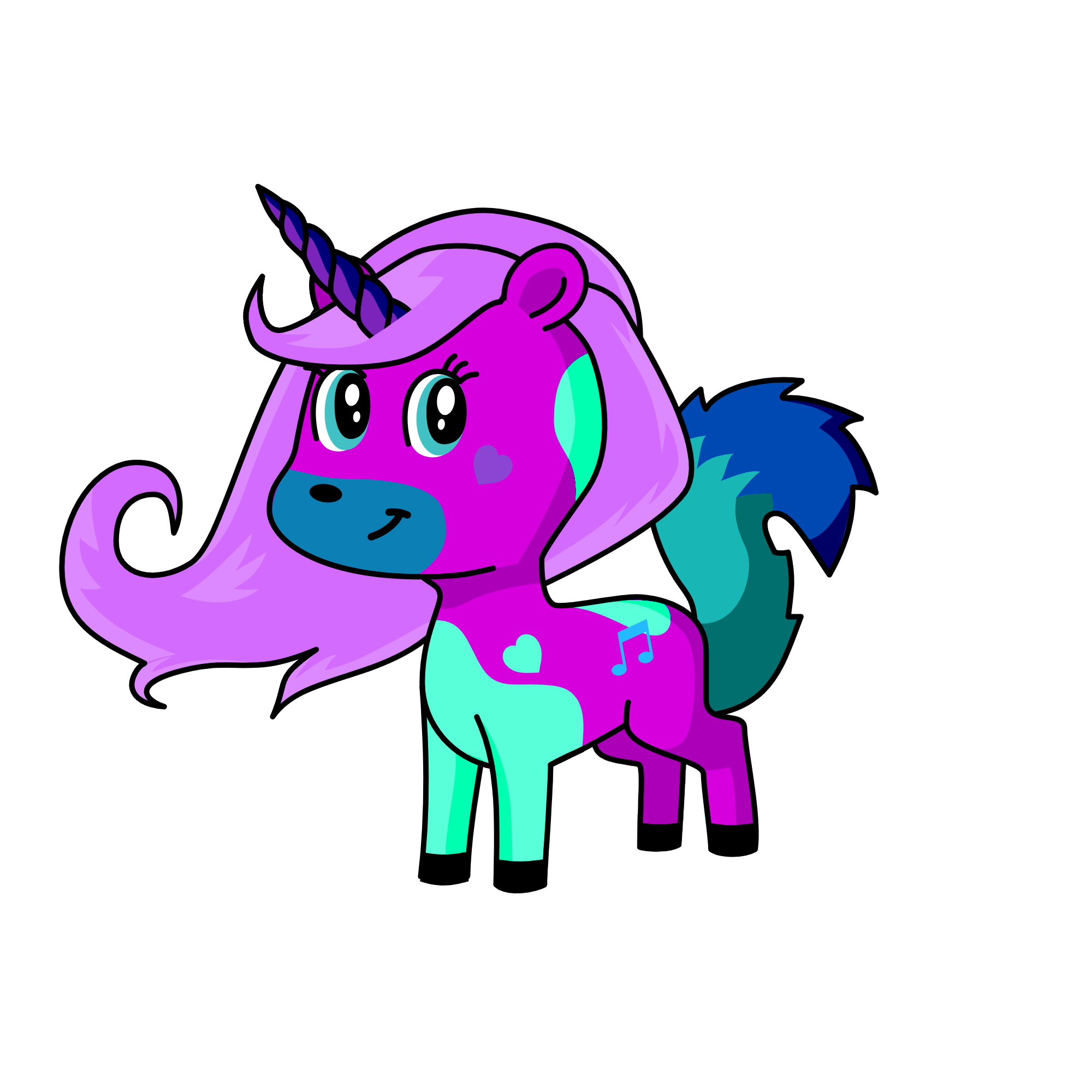 snowy, the unicorn