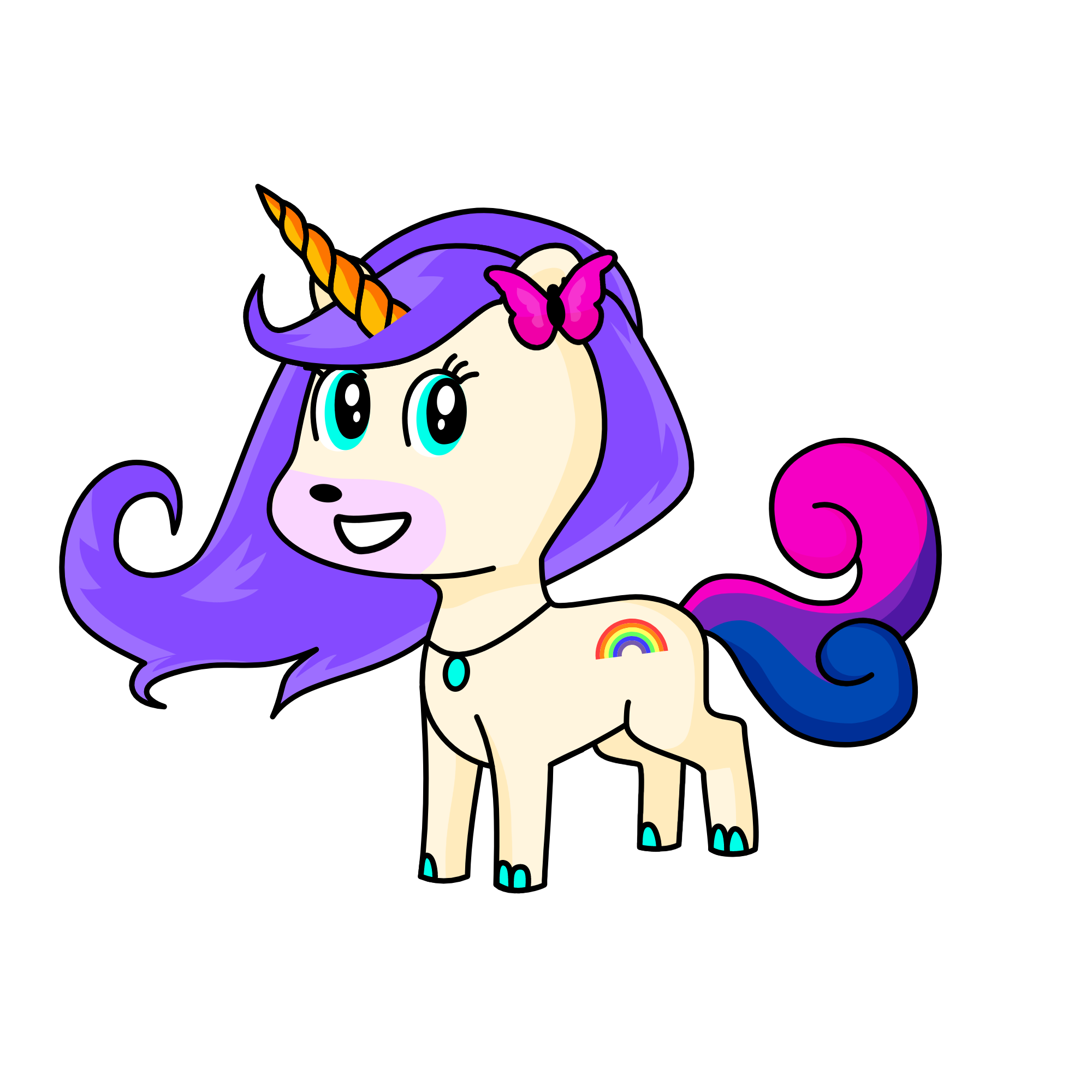 Rainbow Sparkle Glisser, the unicorn