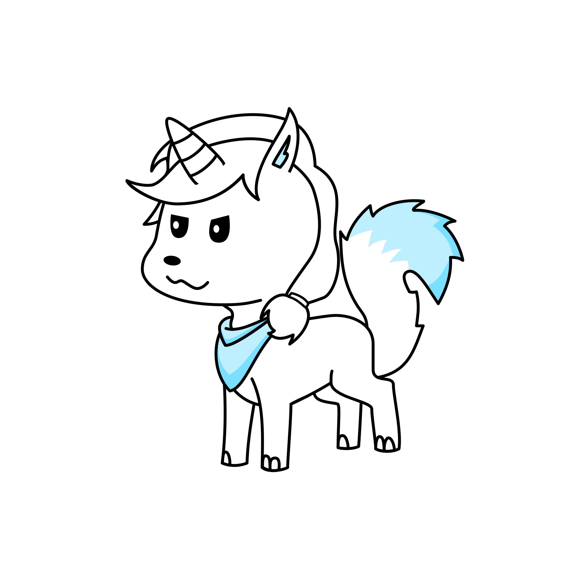 Arctic fox, the unicorn