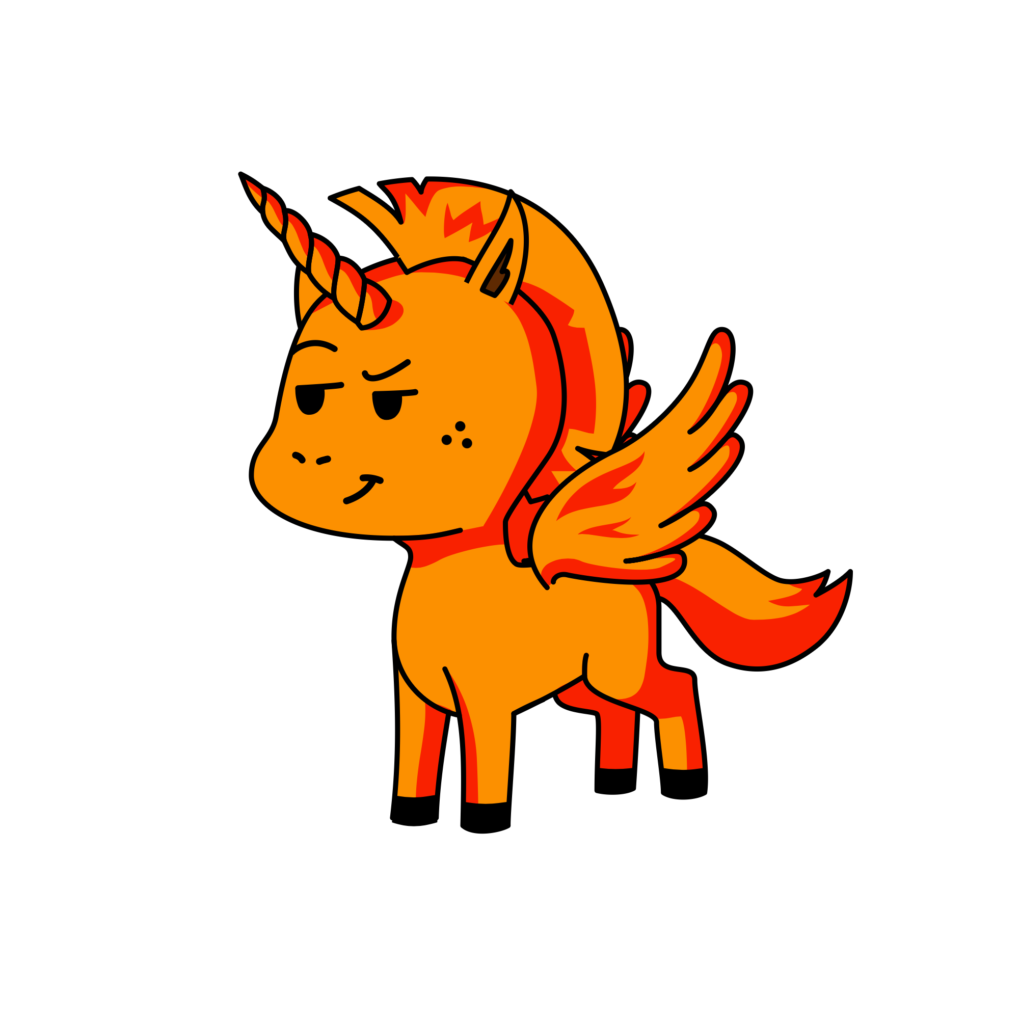 Orange, the unicorn