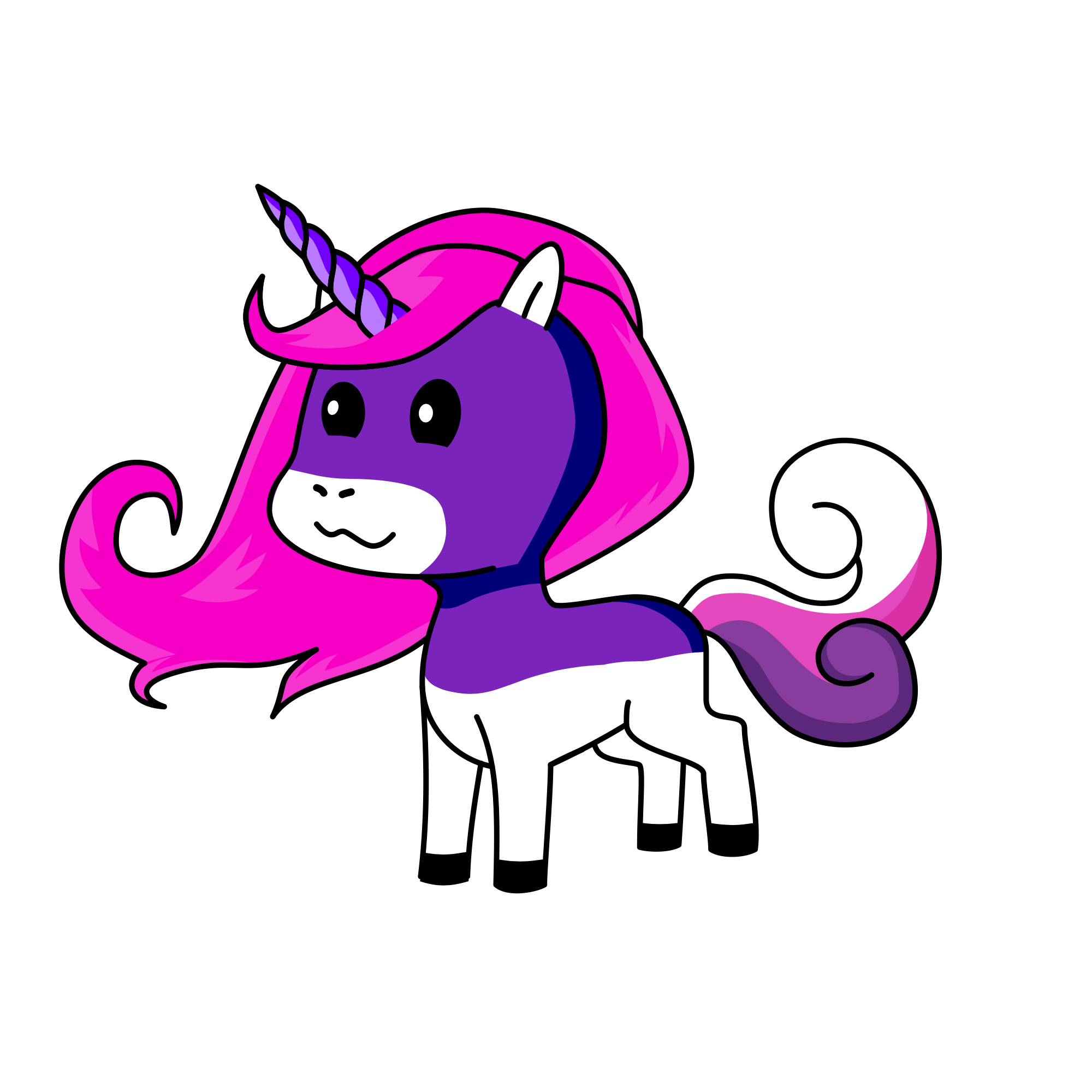 Violet, the unicorn