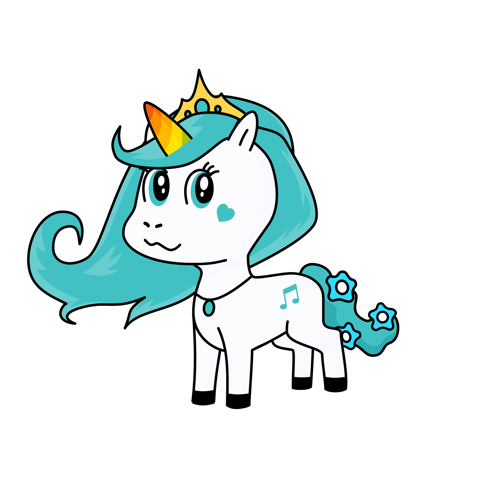 Blue, the unicorn