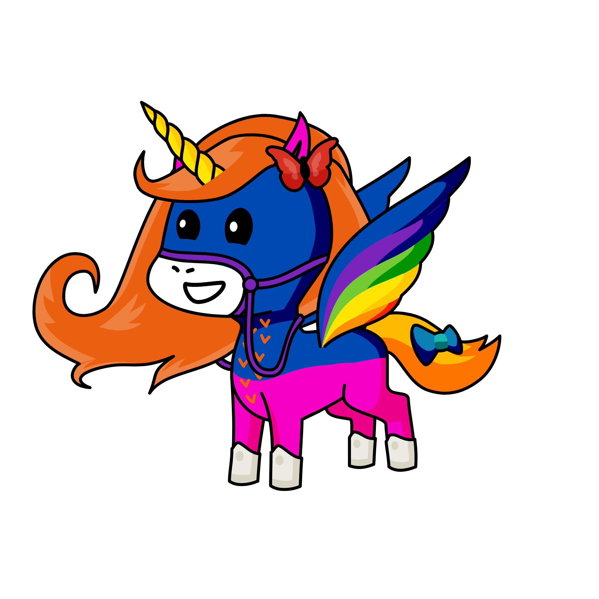 butterfly, the unicorn
