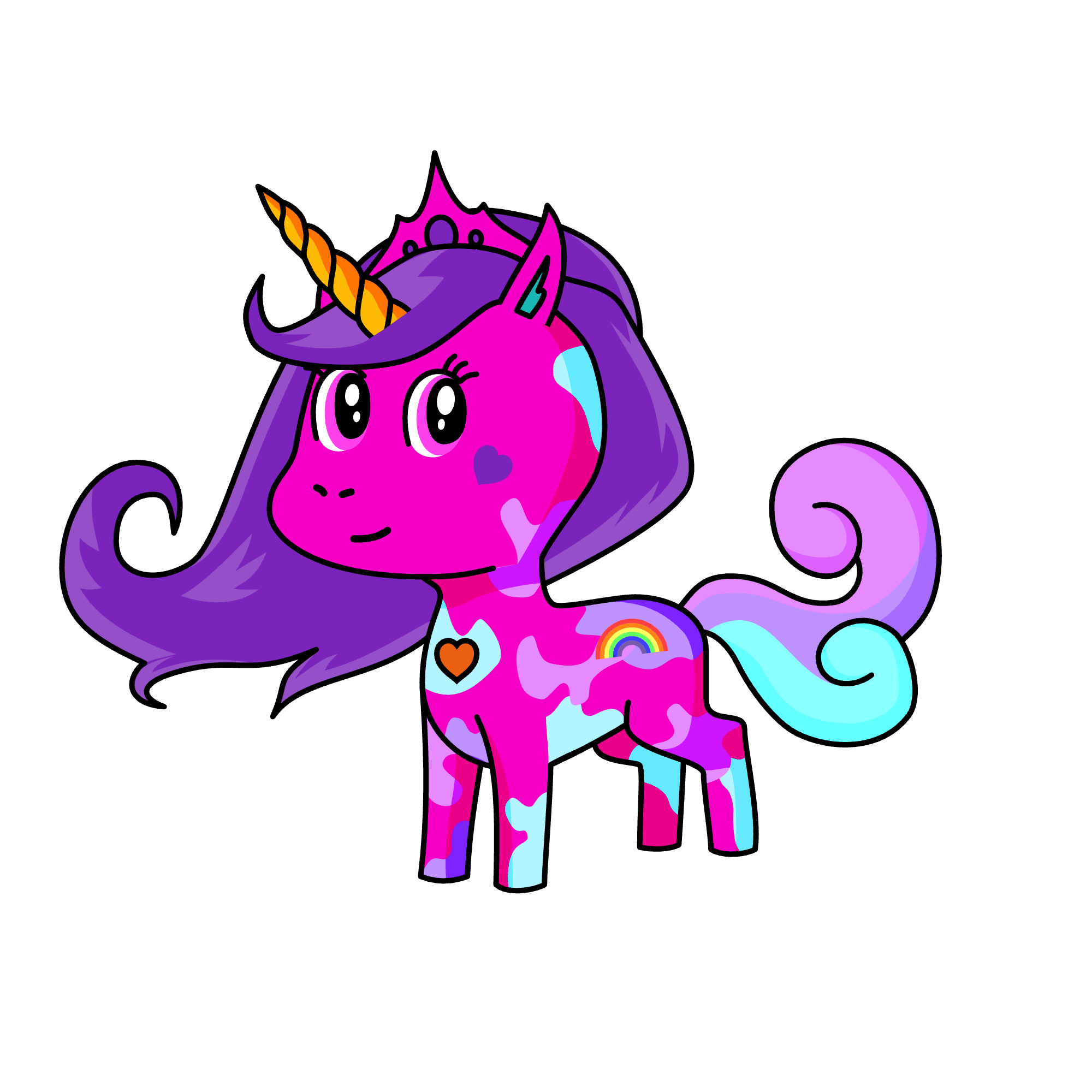 Mini cute unicorn, the unicorn