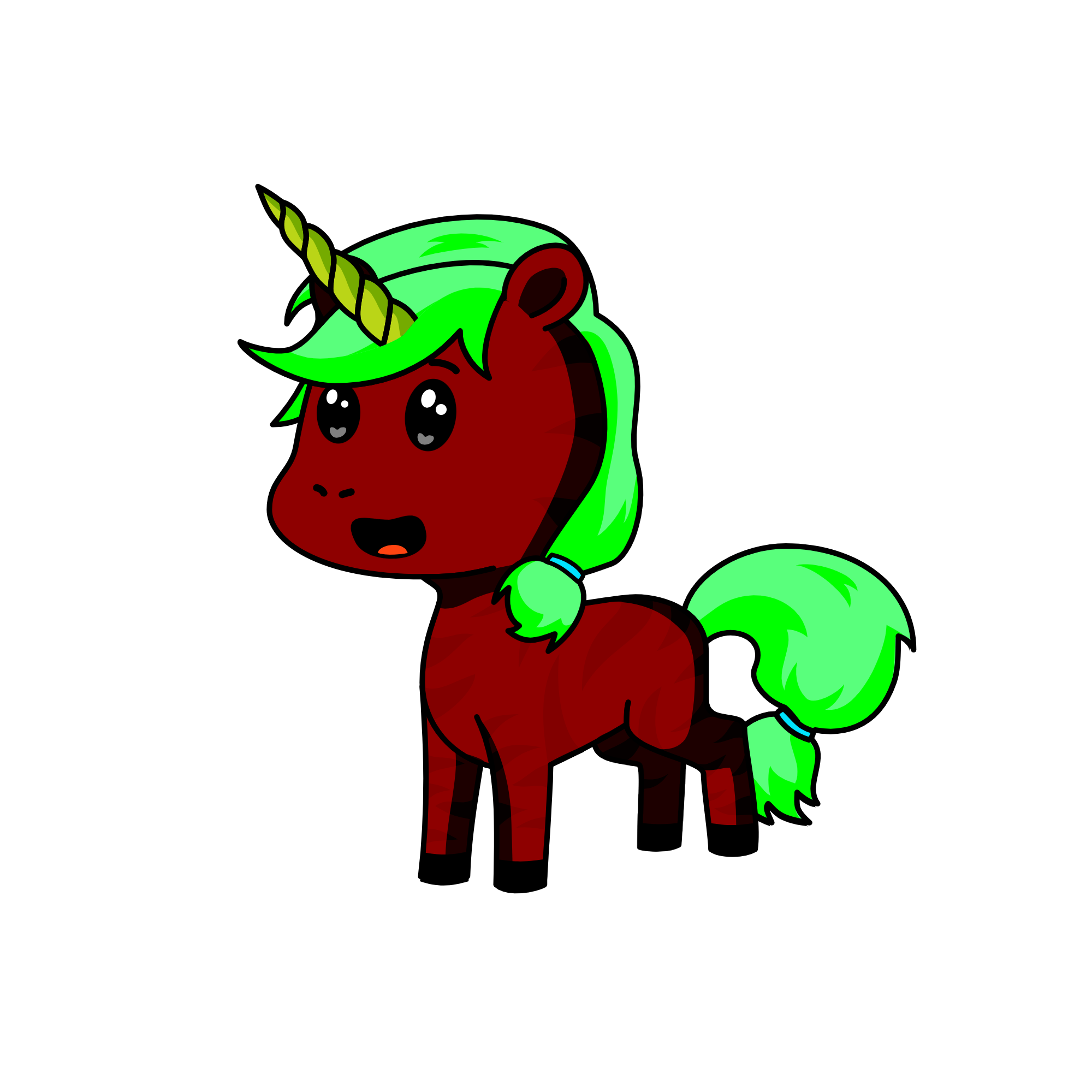 Red wood, the unicorn