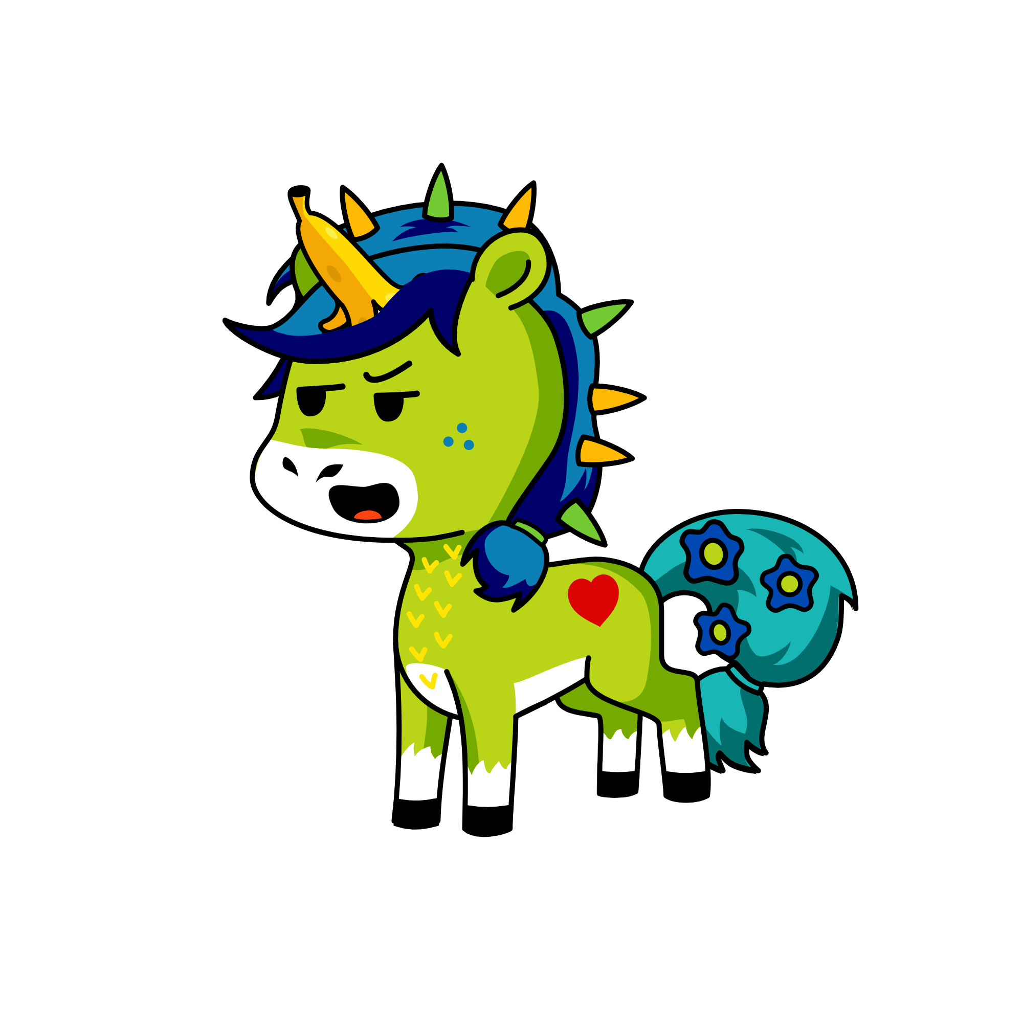 Greensnow, the unicorn