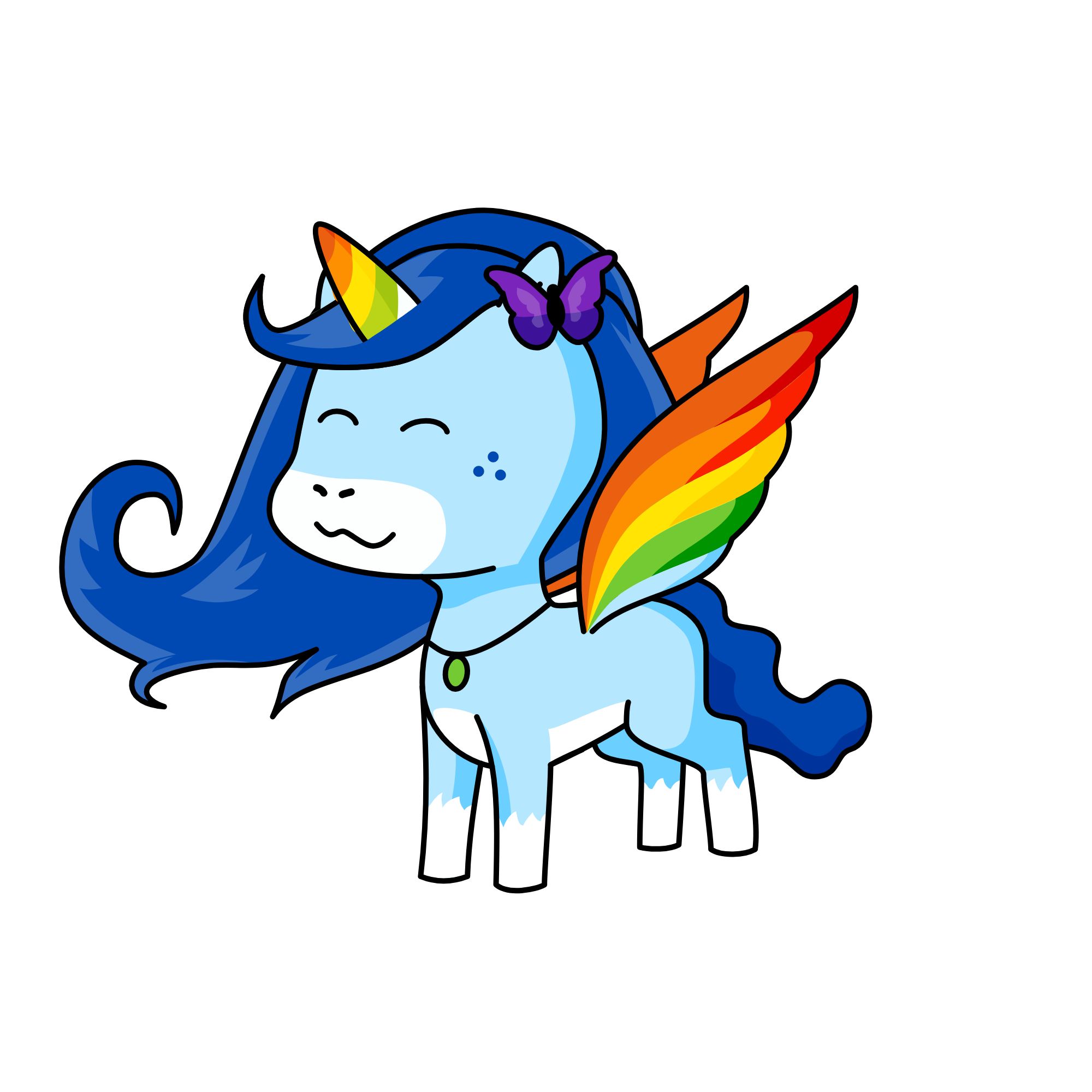 Rare Rainbow Dash-(my little pony), the unicorn