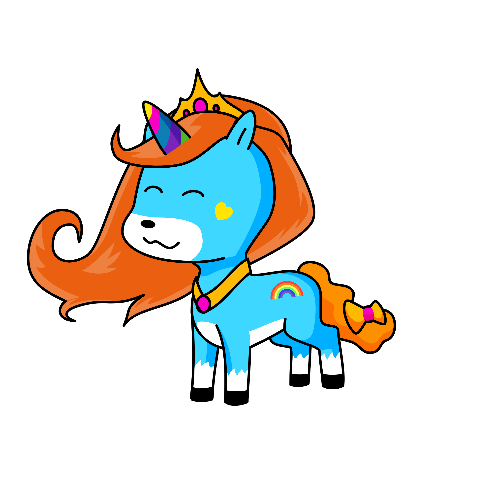 princess rainbowdash, the unicorn