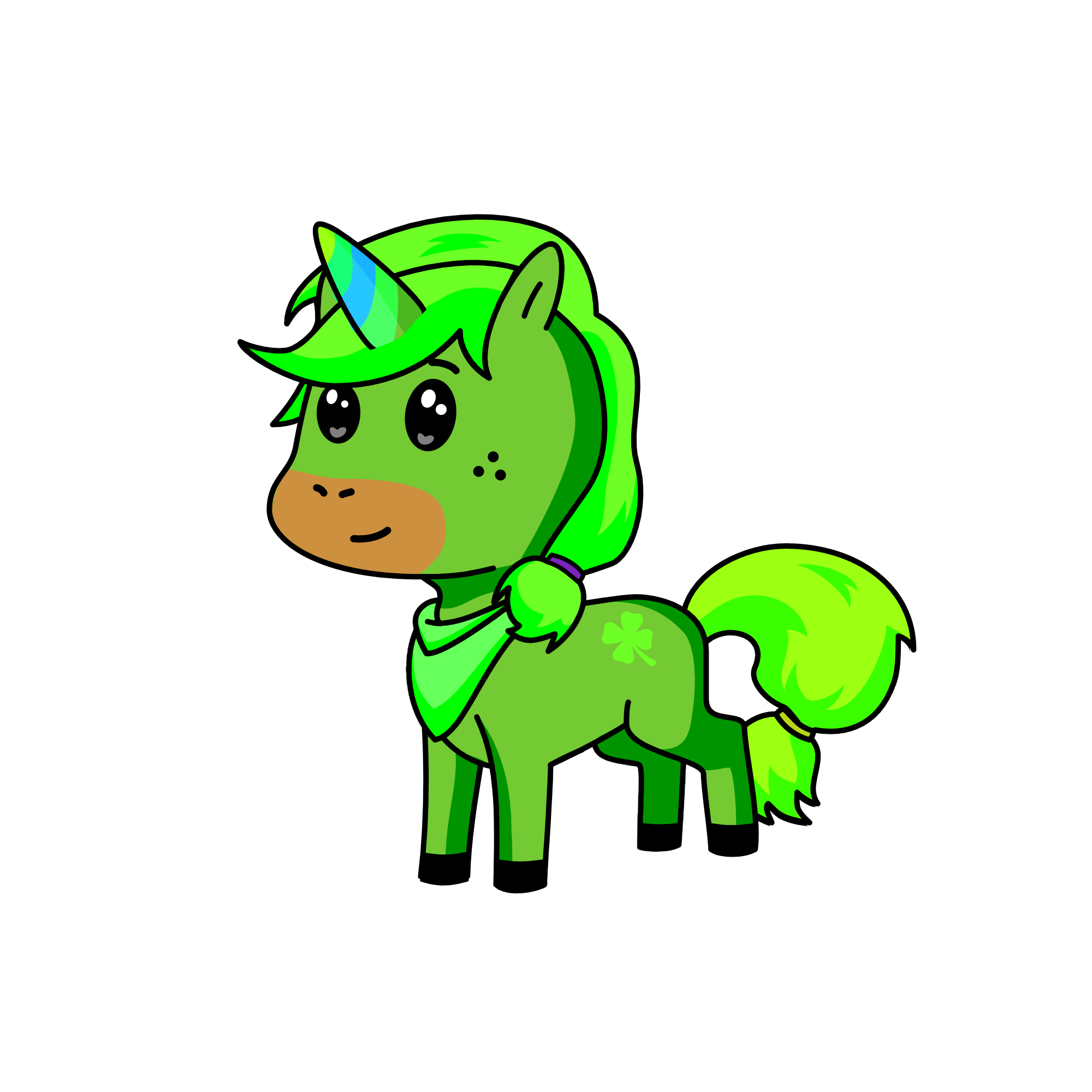 greenie, the unicorn