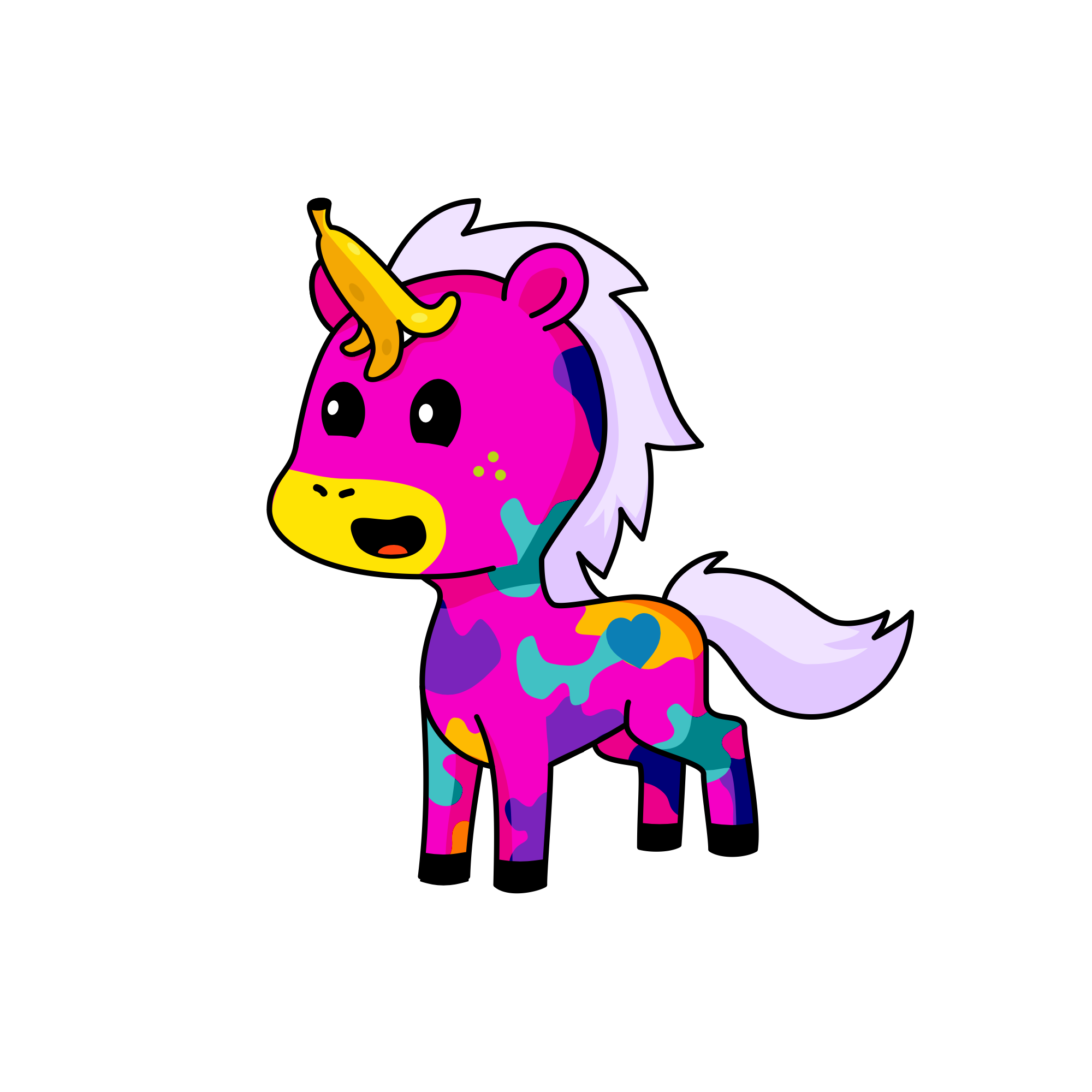 Unicorno artista, the unicorn