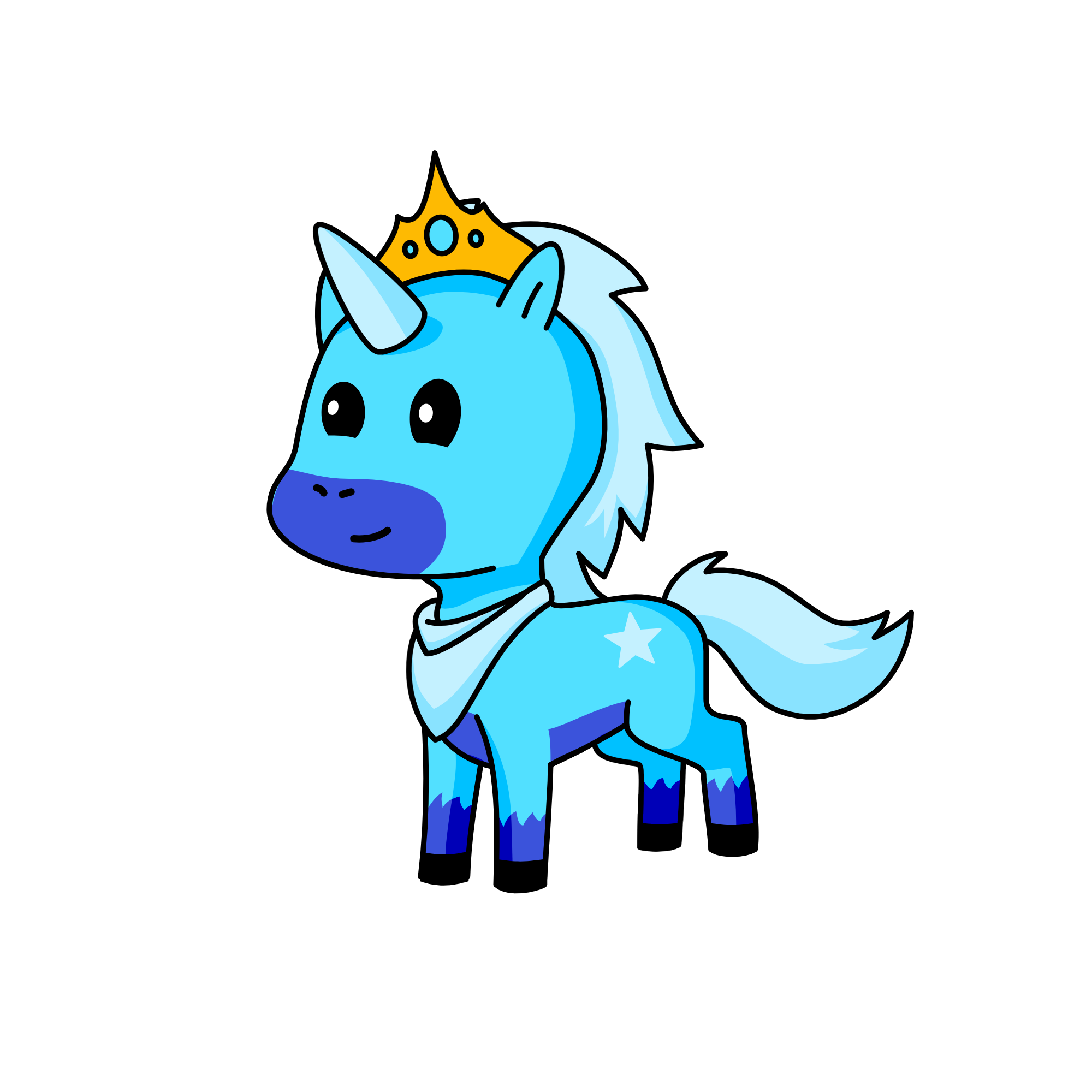 BLUEY, the unicorn