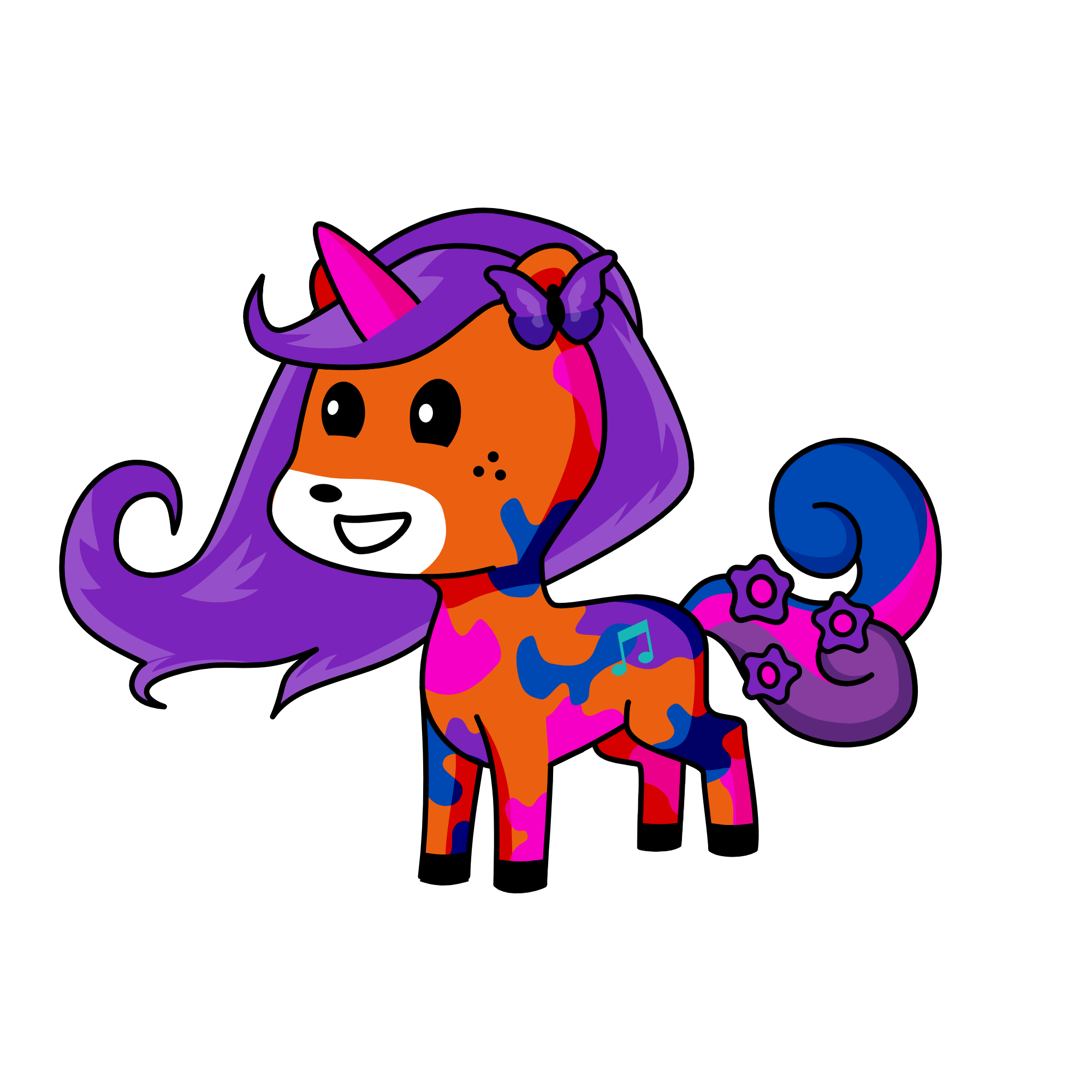 Rainbow, the unicorn