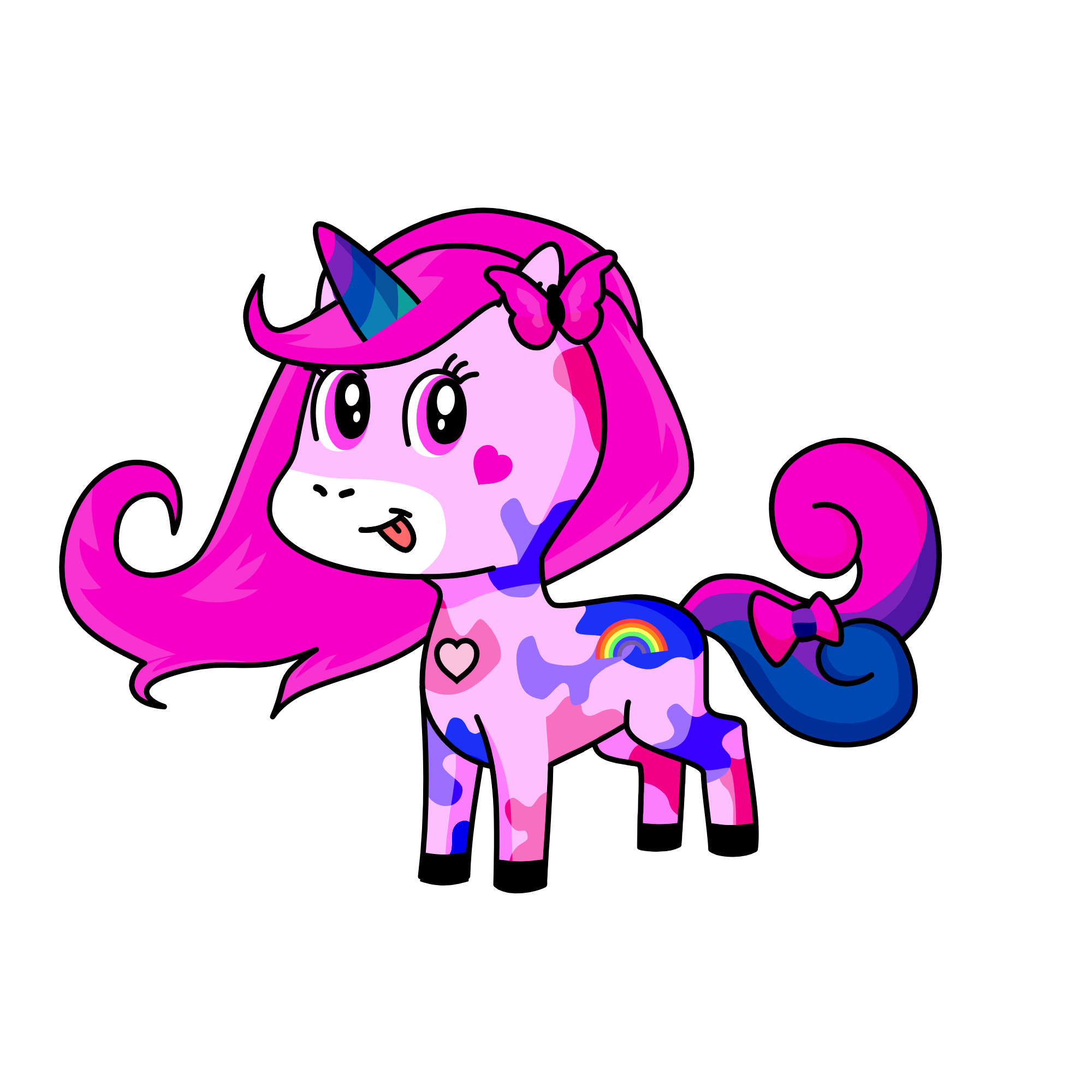 pink fluffy shine, the unicorn