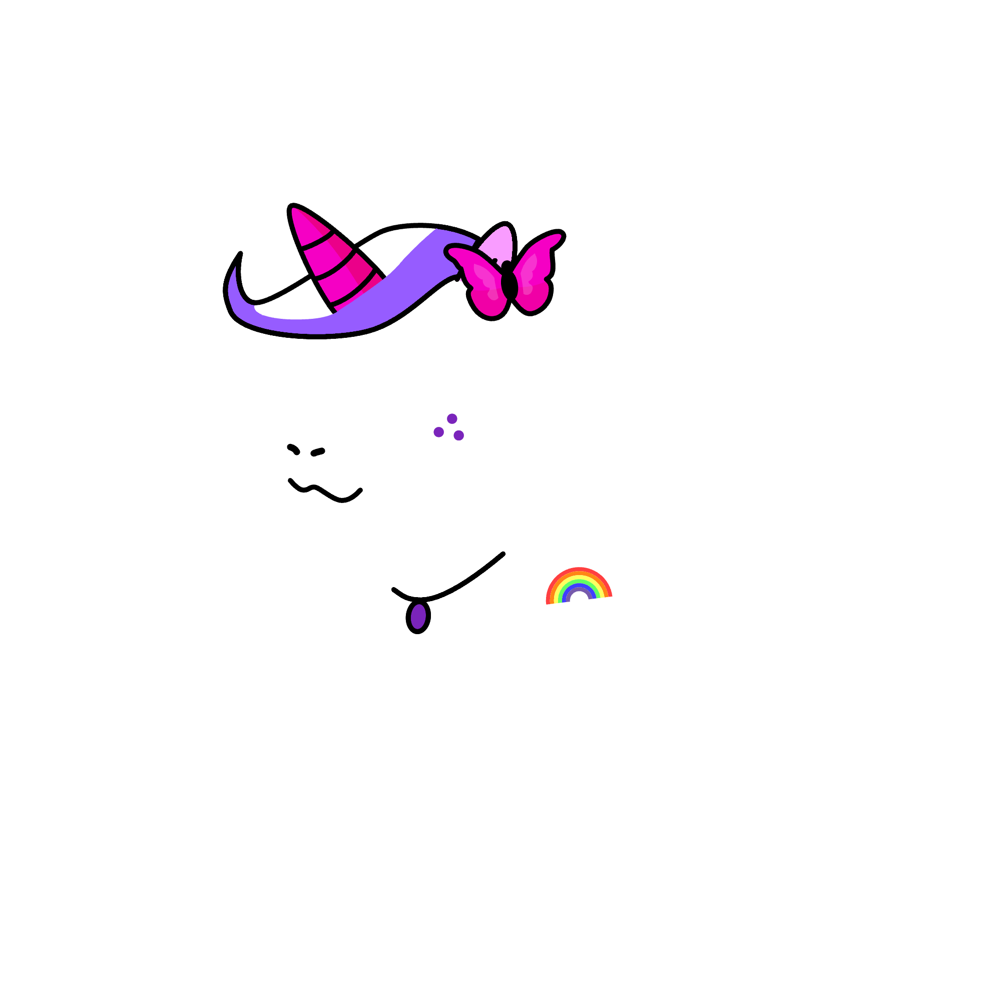 butterfly, the unicorn