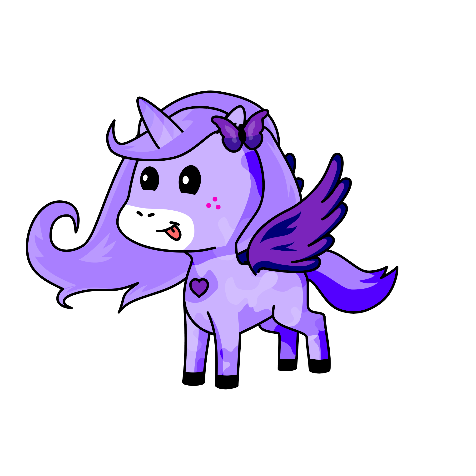 Purple, the unicorn
