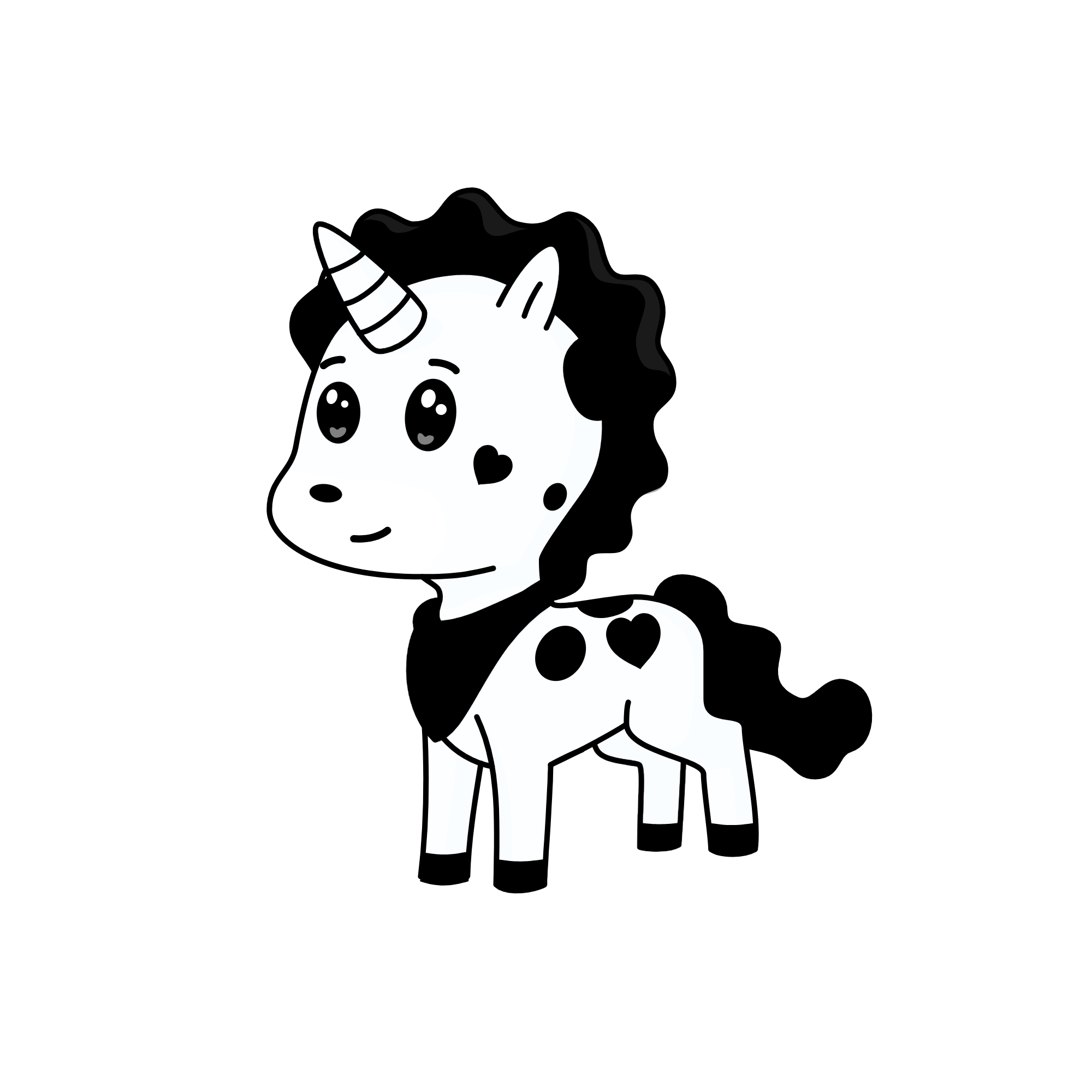 Blackie, the unicorn