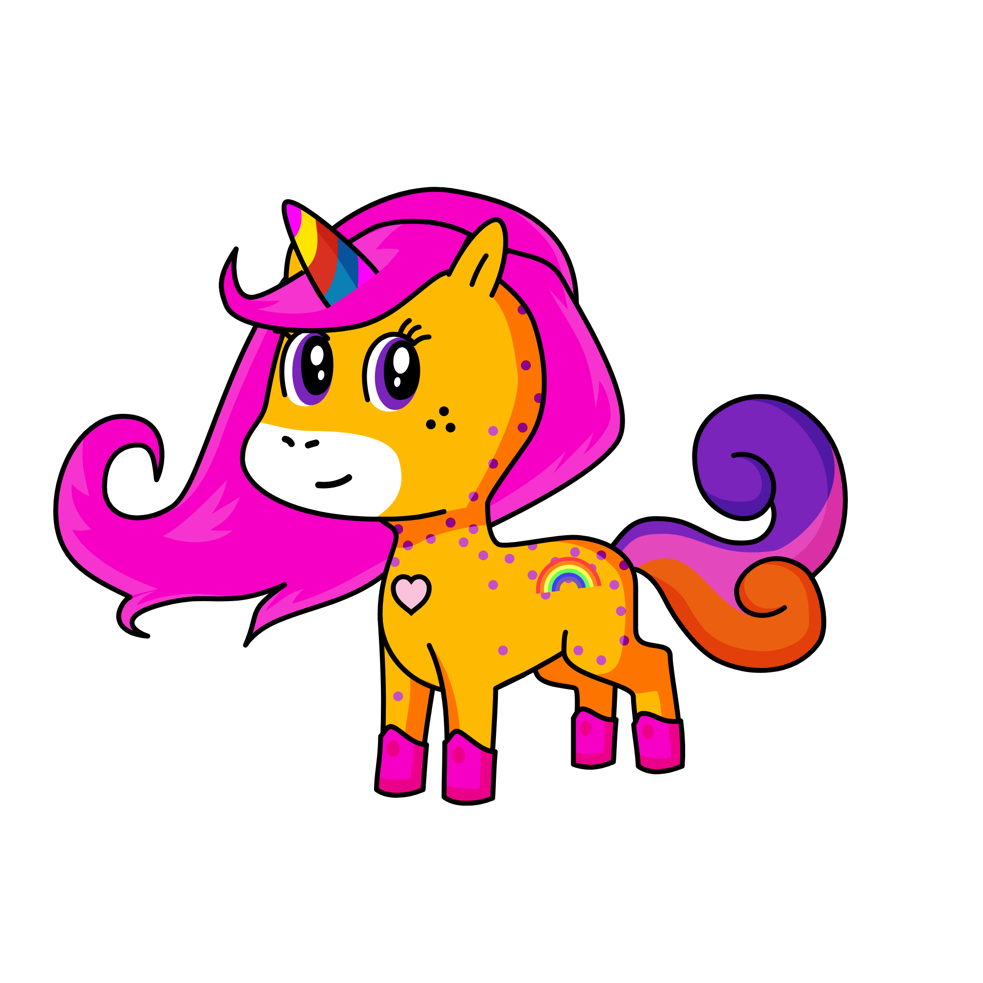 Peach, the unicorn