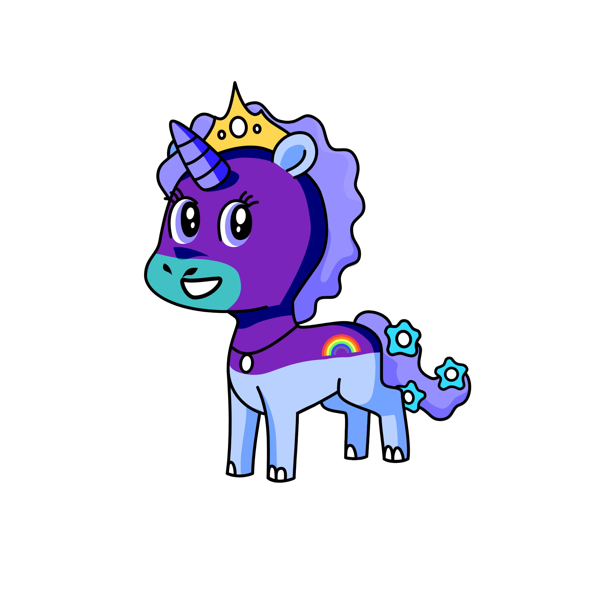 Ugly and stupid, the unicorn
