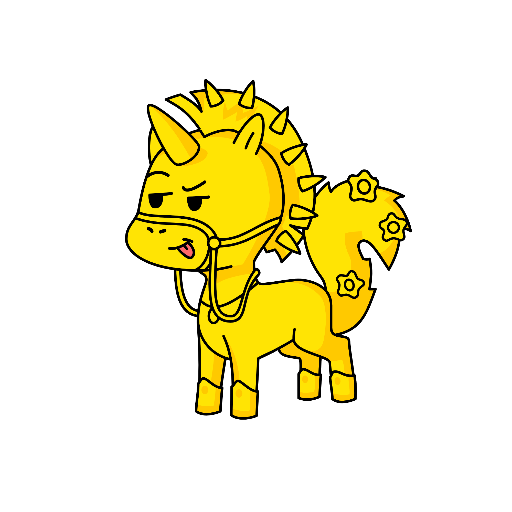 yellow, the unicorn