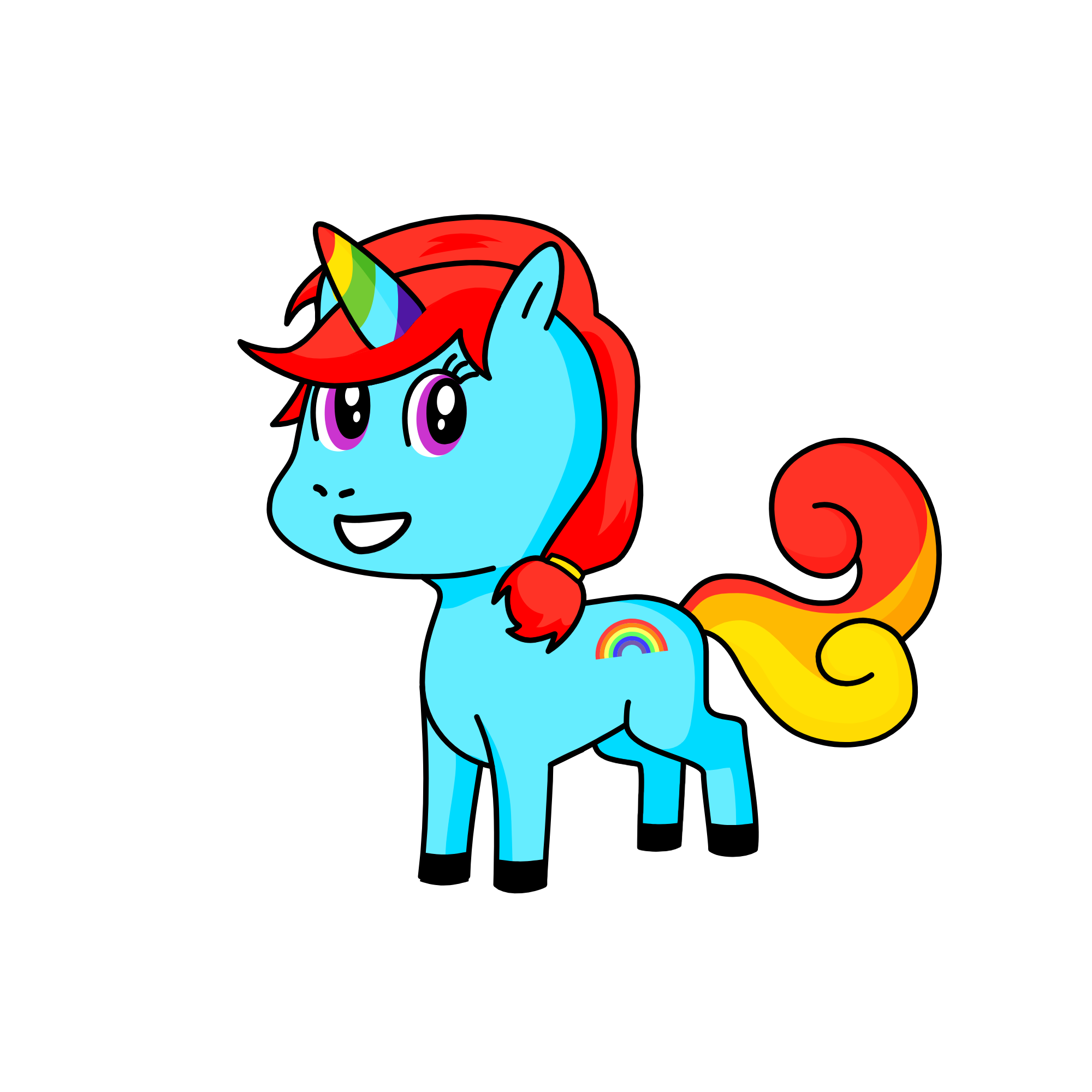 Rainbow Dash, the unicorn