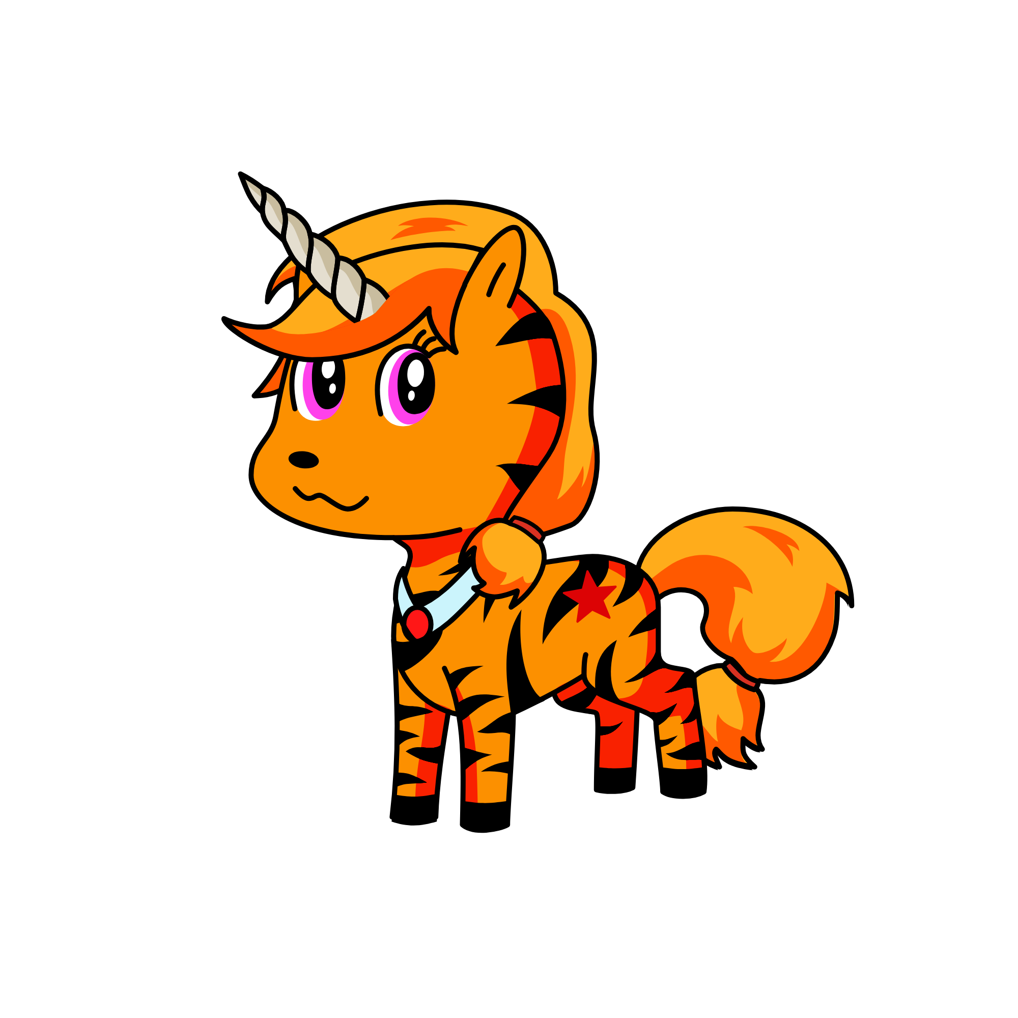 tiger, the unicorn