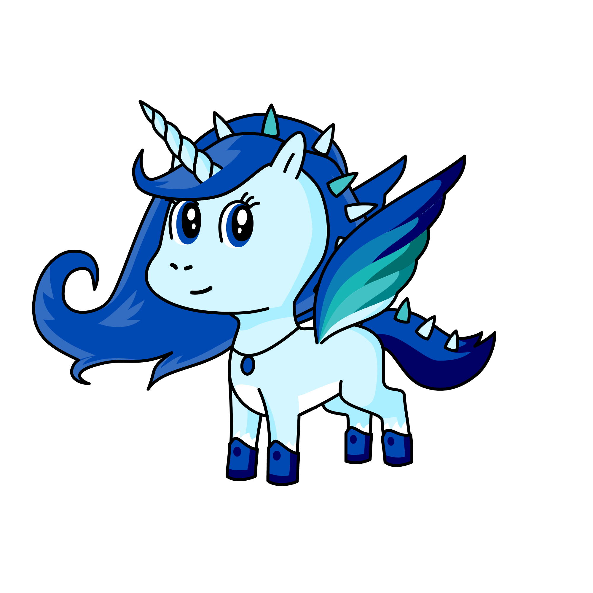 Snowy Spike, the unicorn