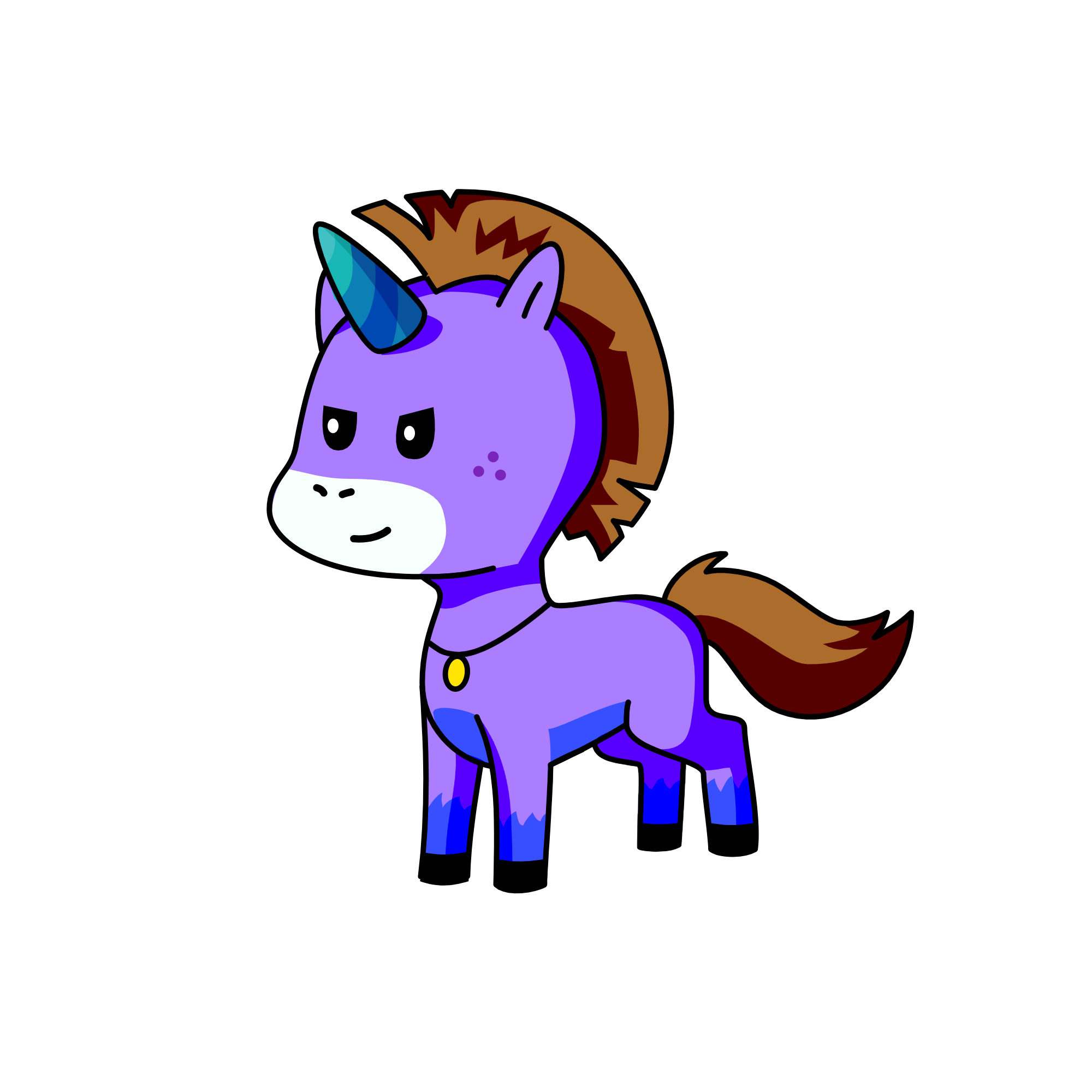 Knighty, the unicorn