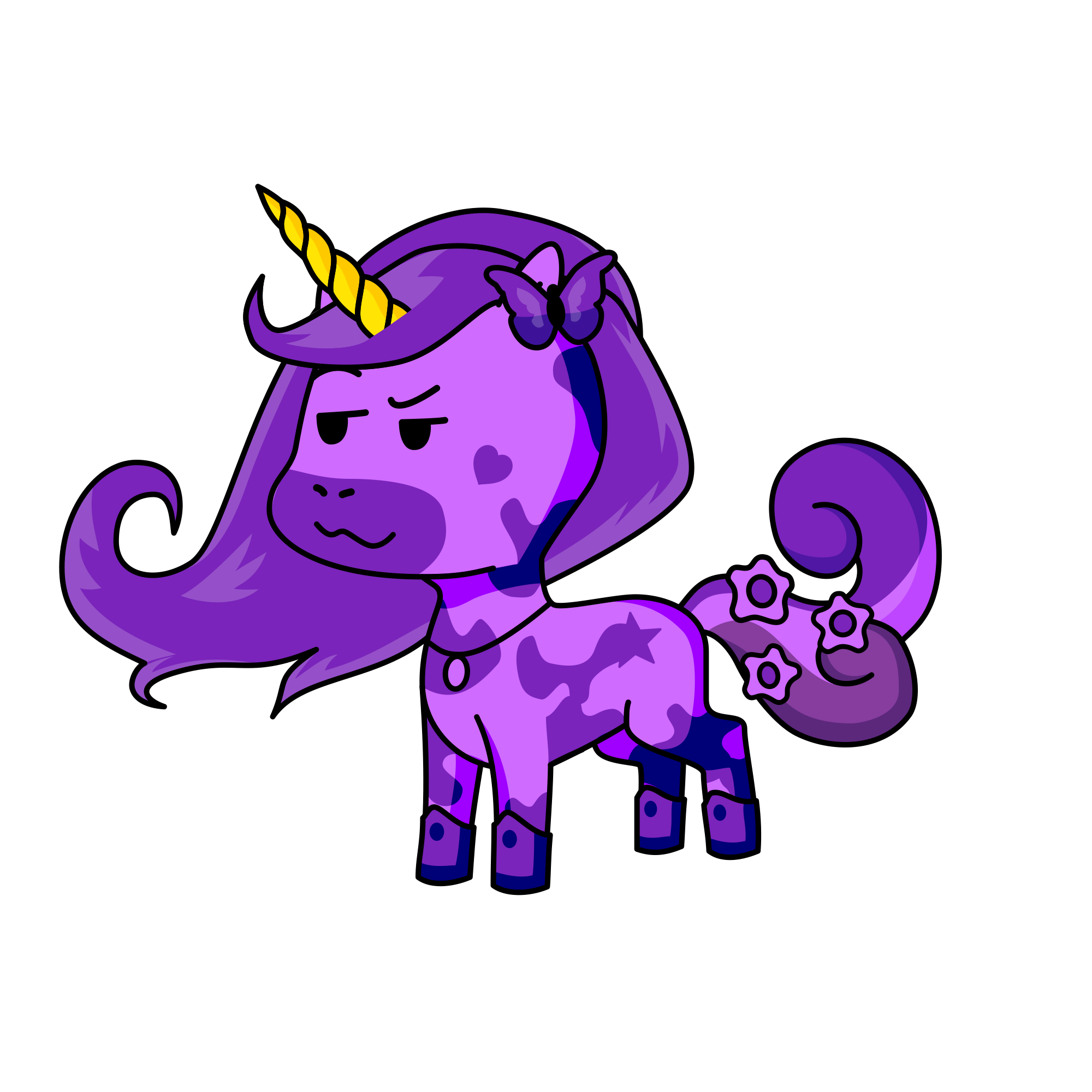 Burple, the unicorn