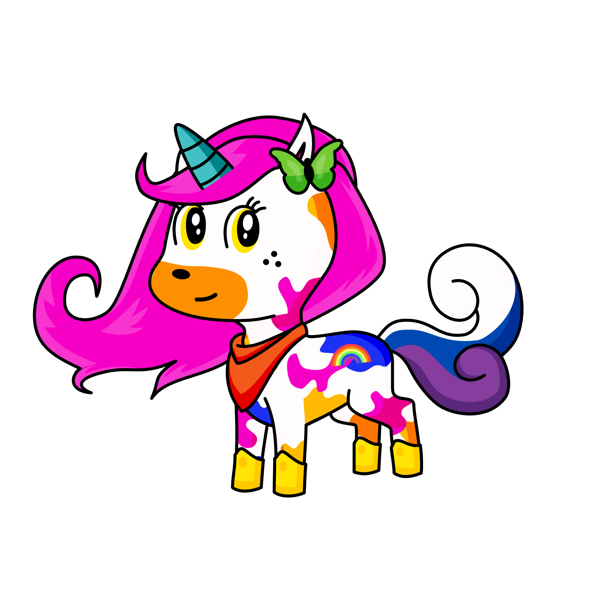 princess rainbow sprinkle., the unicorn