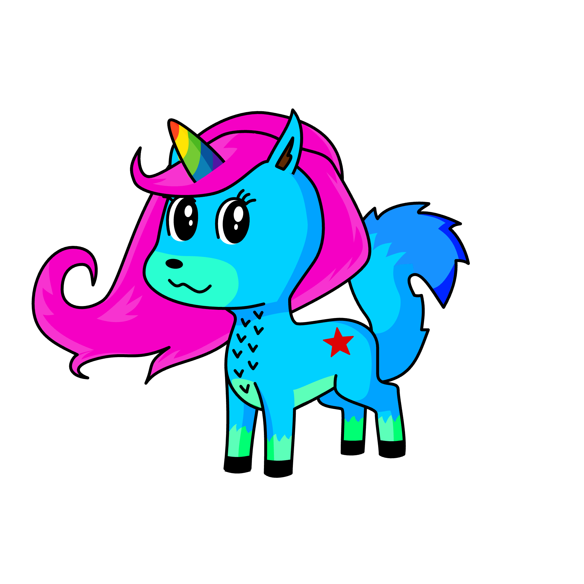 Blurey, the unicorn