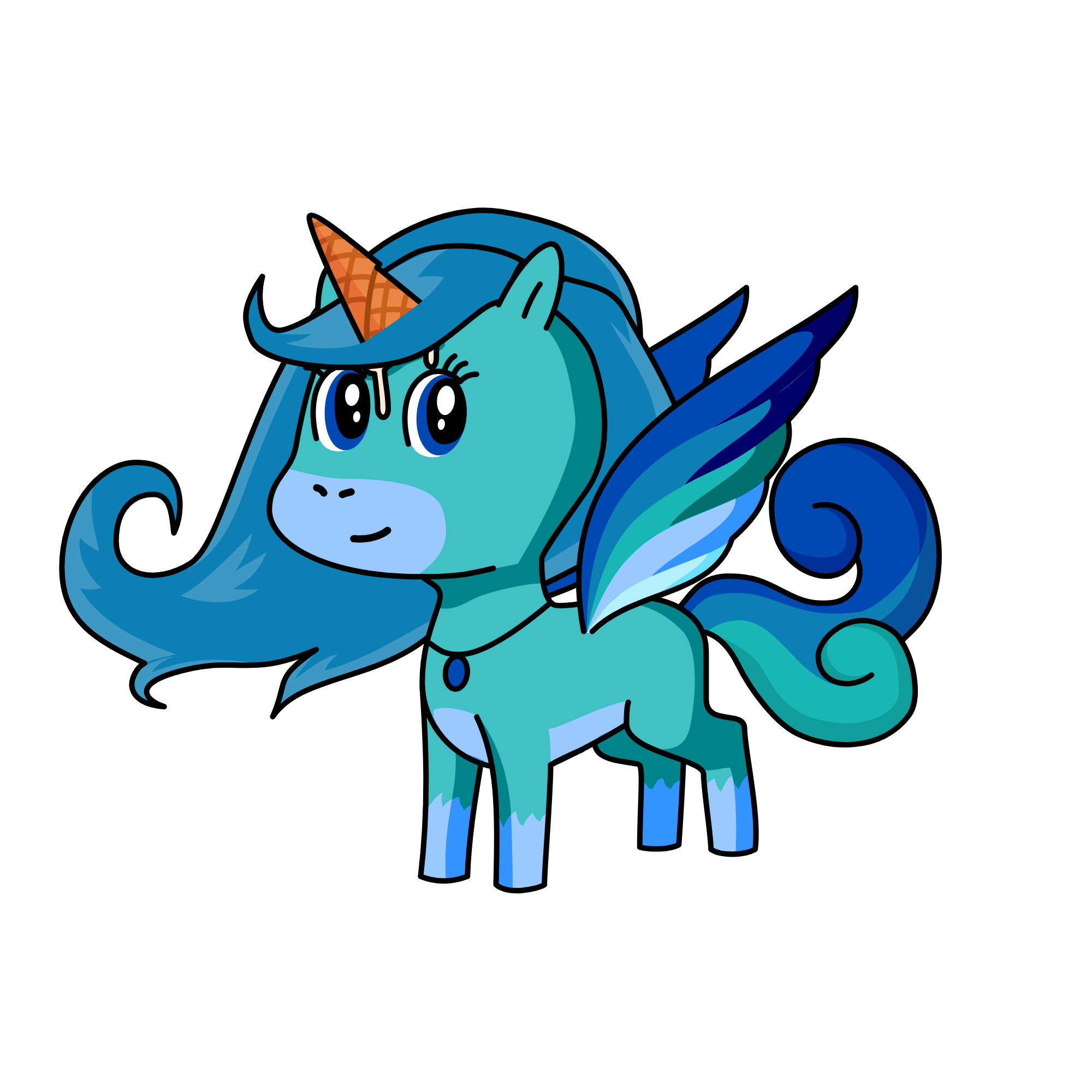 Water girl, the unicorn