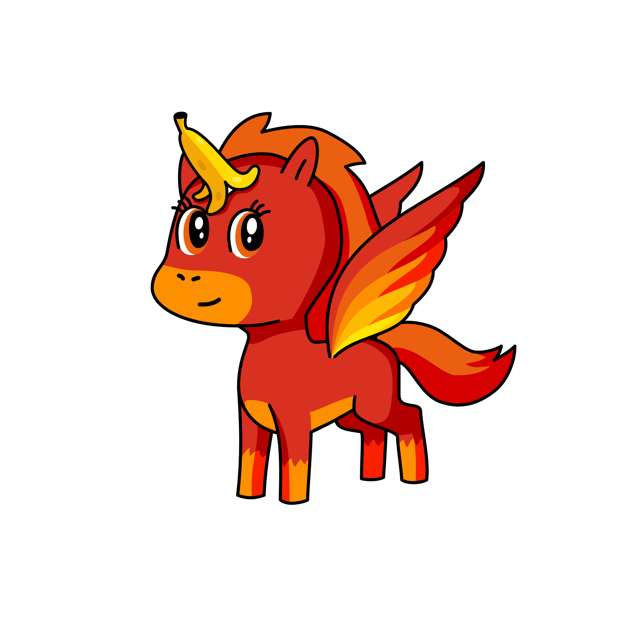 Fire Boy, the unicorn