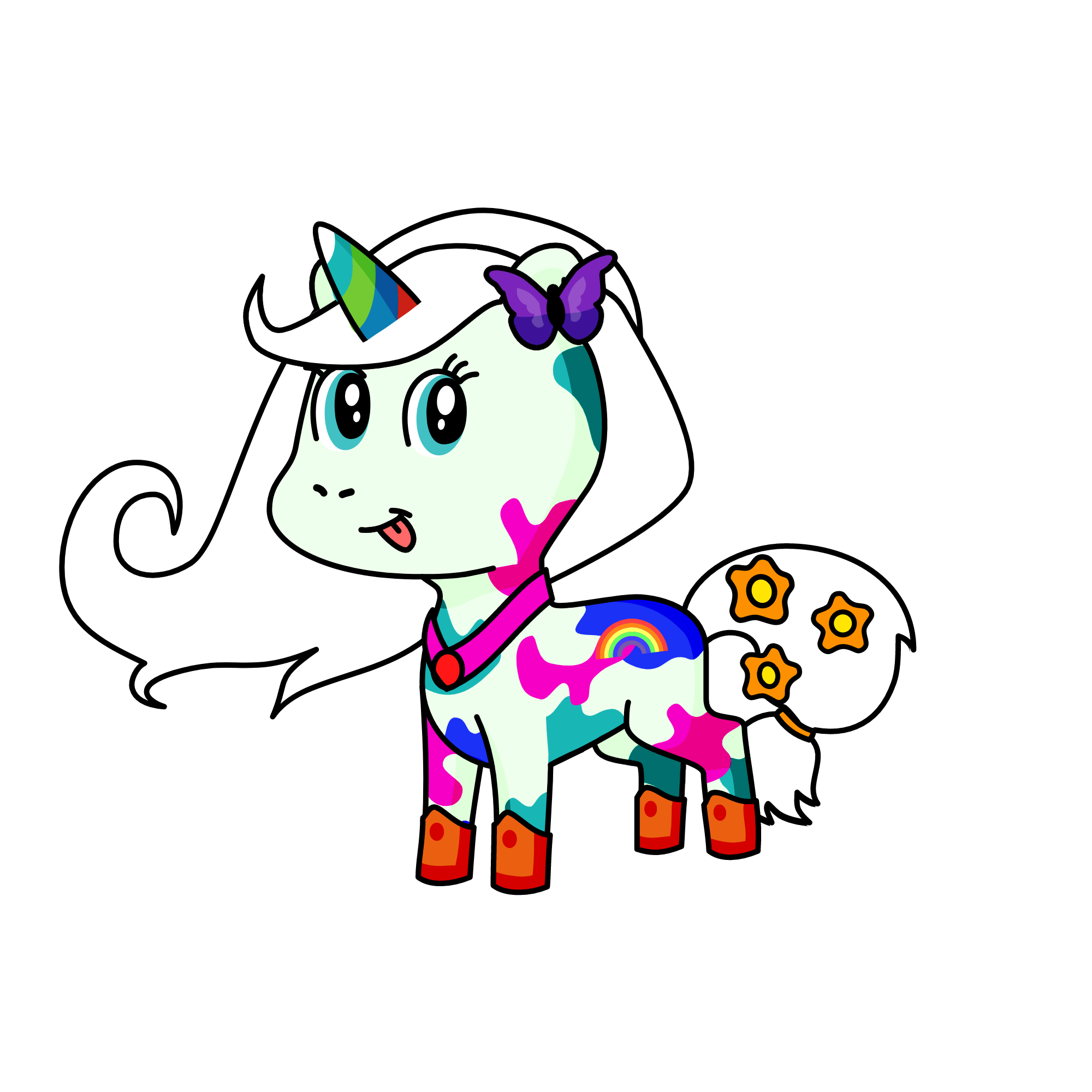 cutie corn, the unicorn