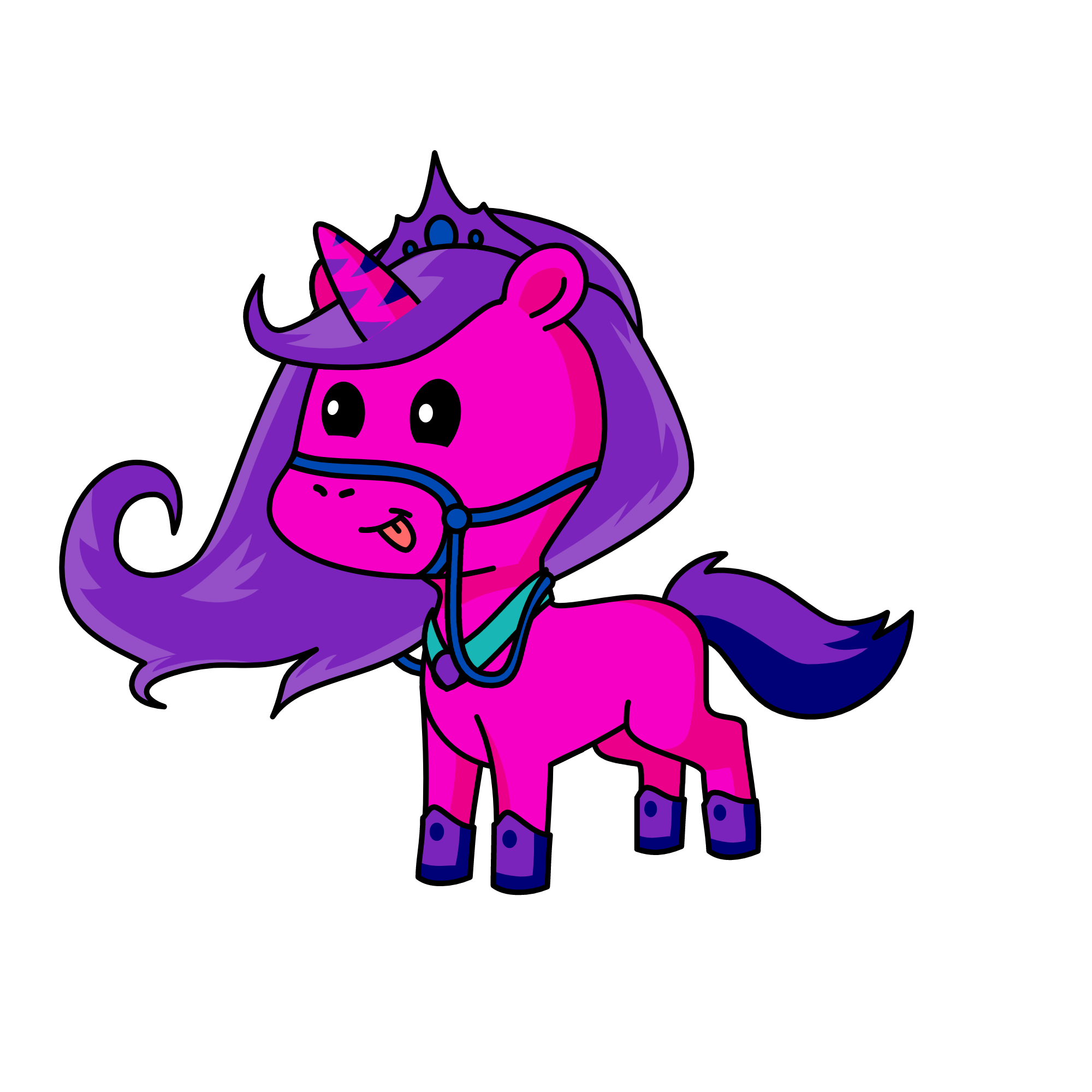 Purply, the unicorn