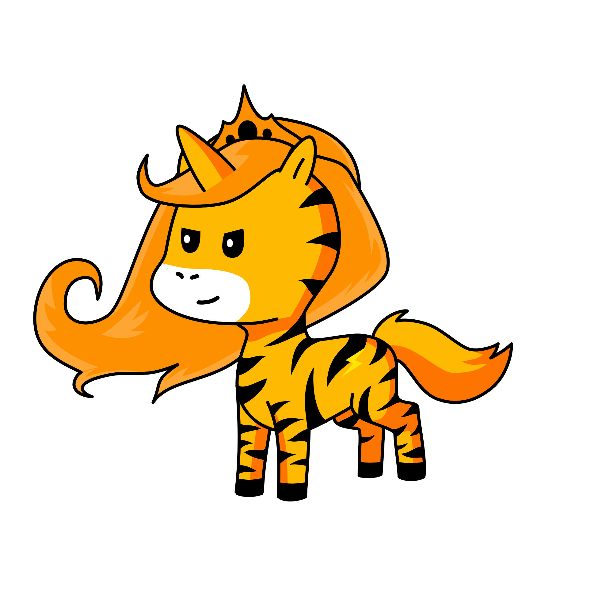 Queen Tiger, the unicorn