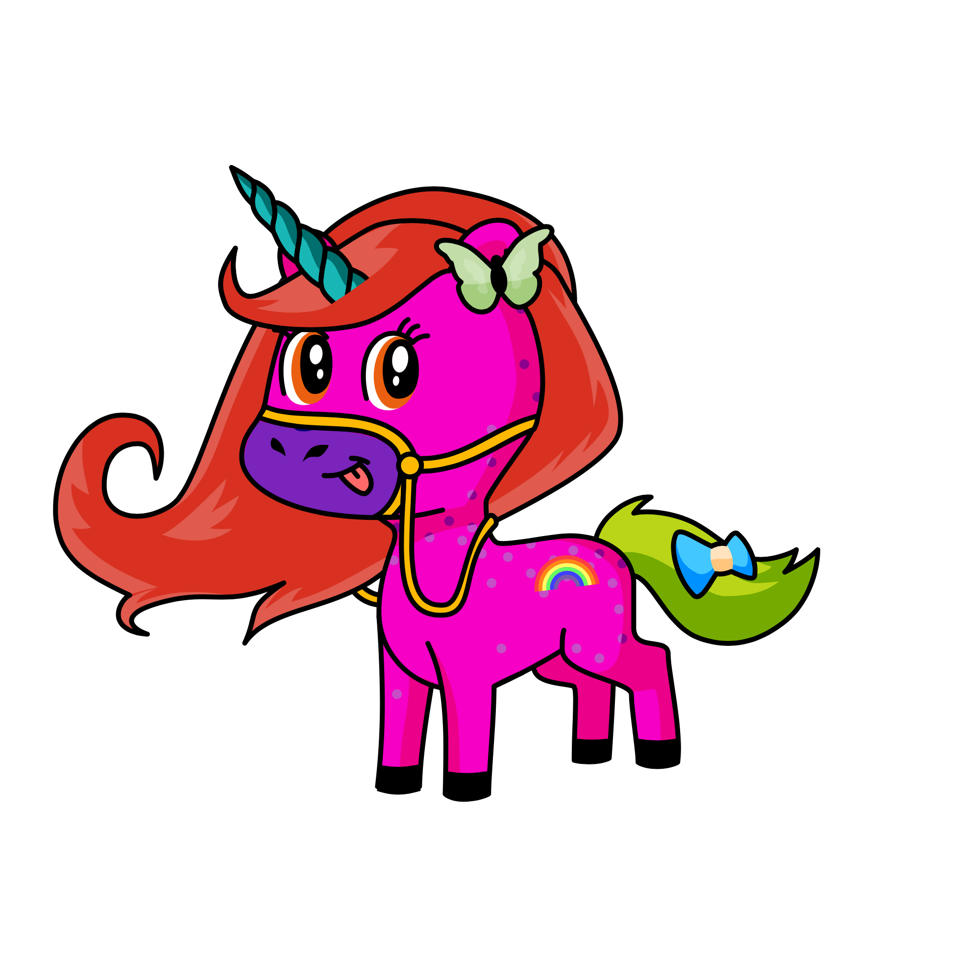 Rainbow, the unicorn