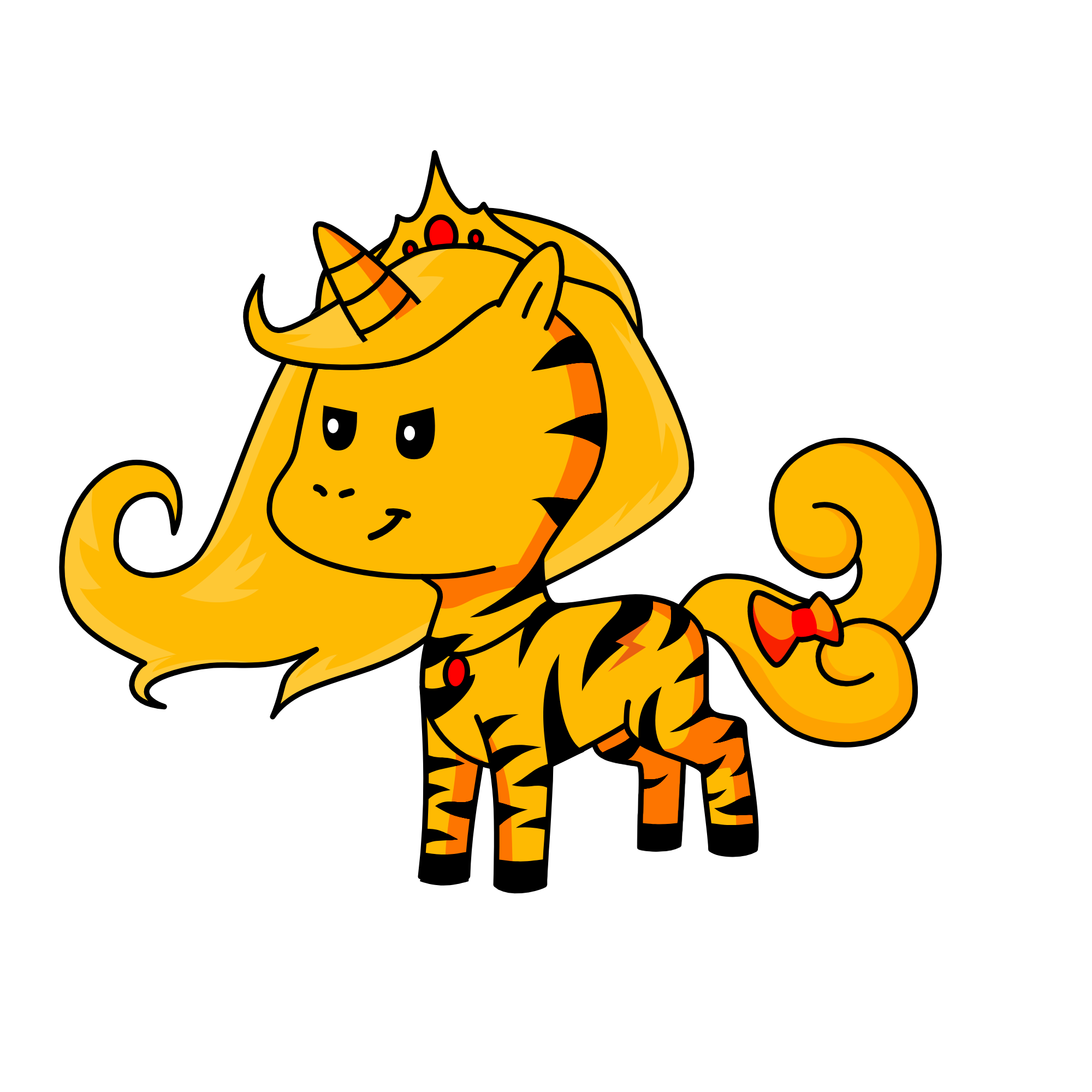 Queen tiger, the unicorn