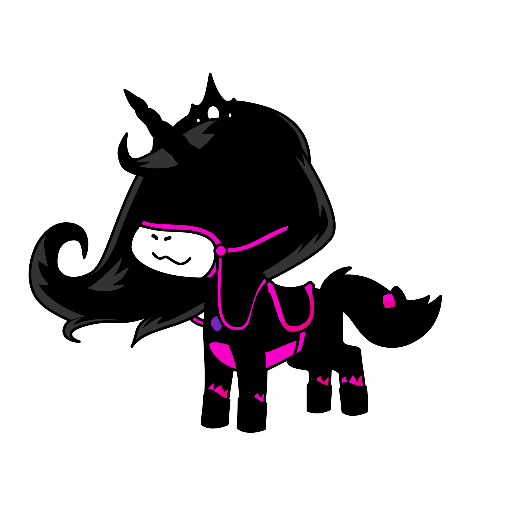 Queen black ghost!, the unicorn