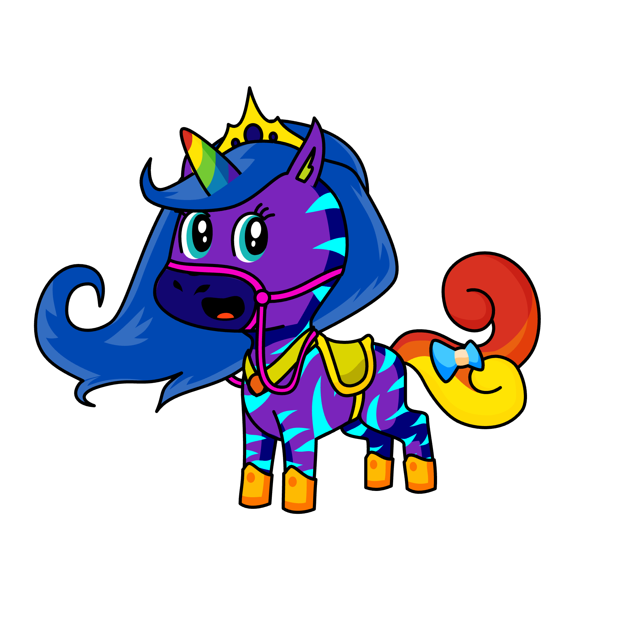 Queen Rainbow, the unicorn
