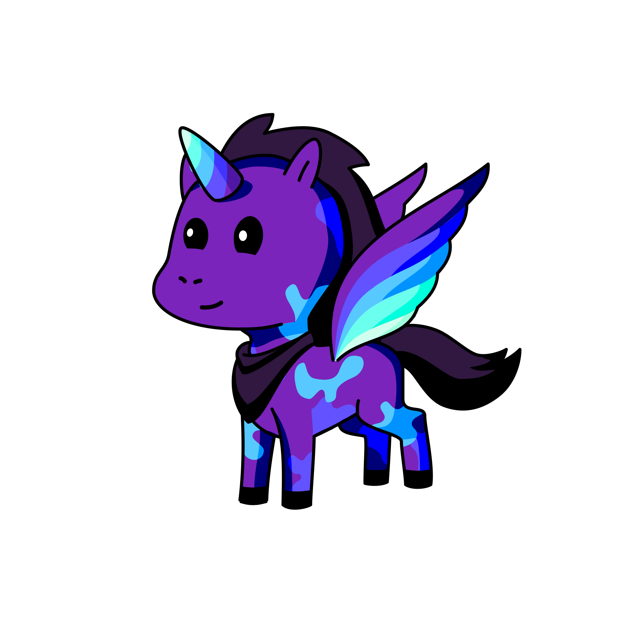 Midnight Glow, the unicorn