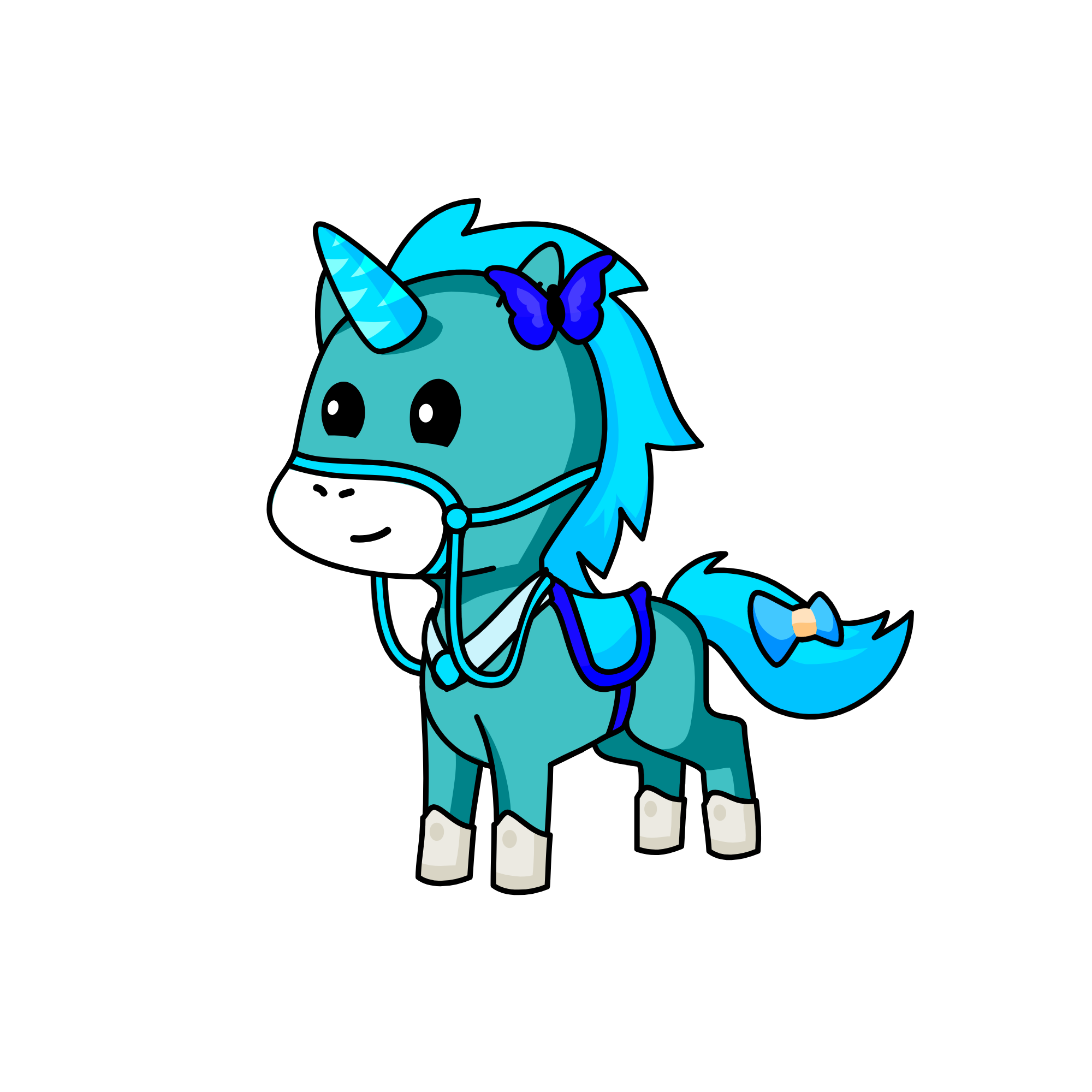 Blue sky, the unicorn