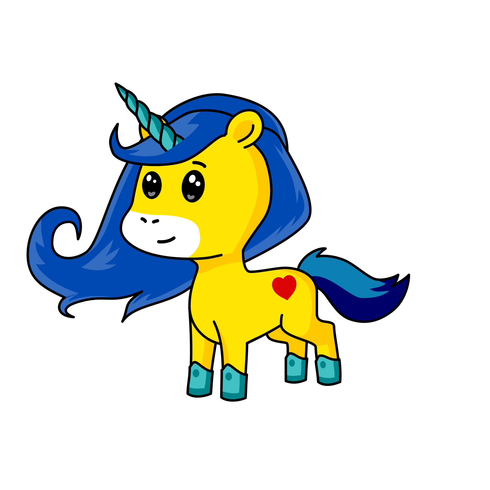 Ruffles, the unicorn