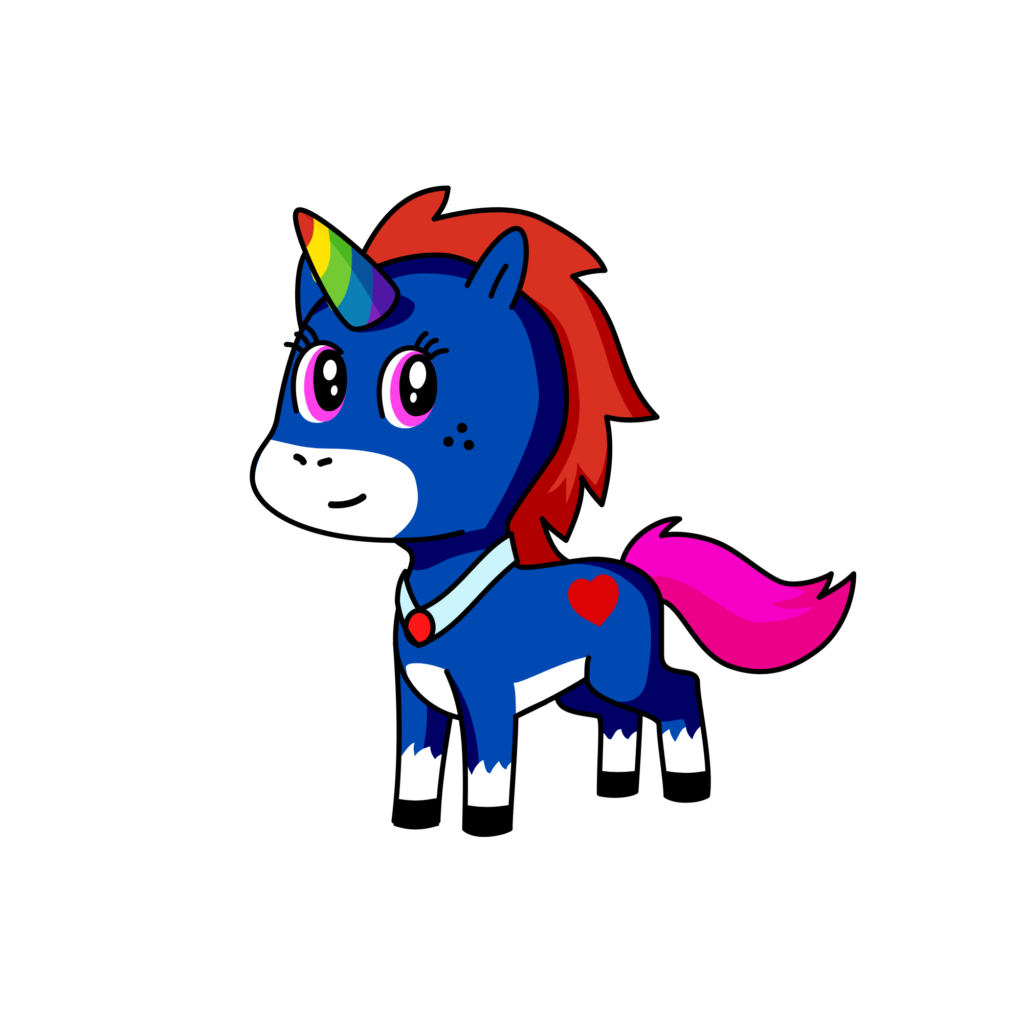 Rainbow, the unicorn