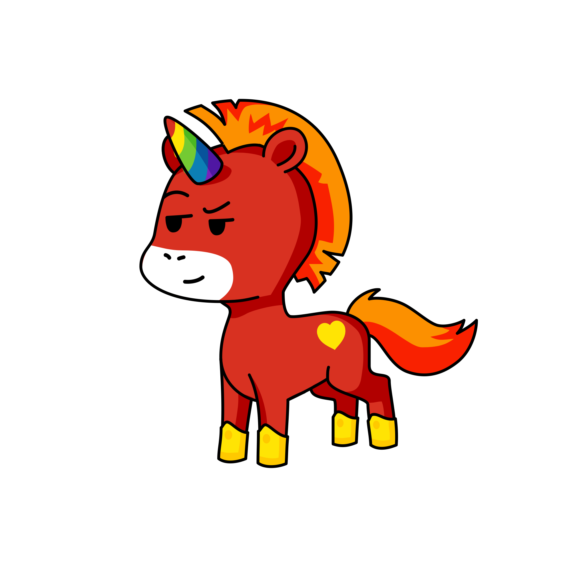 Lazy, the unicorn