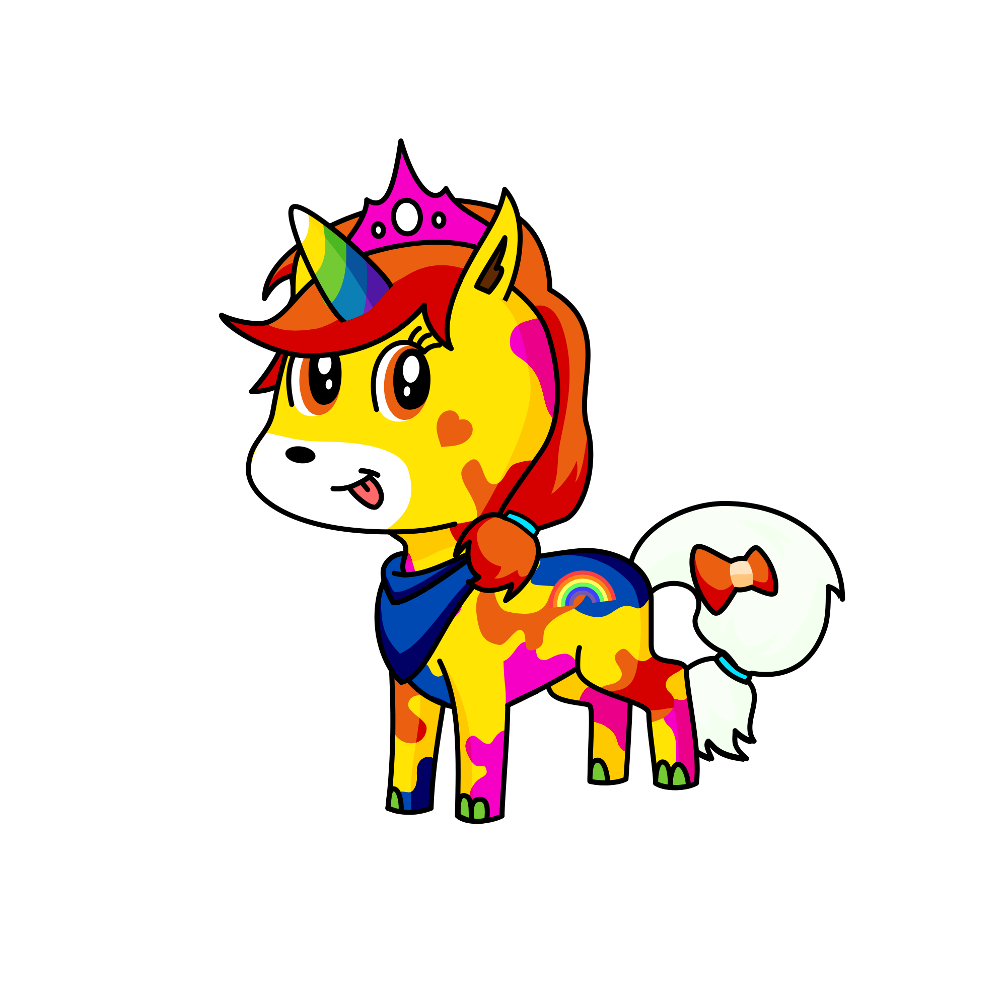 Rainbow, the unicorn