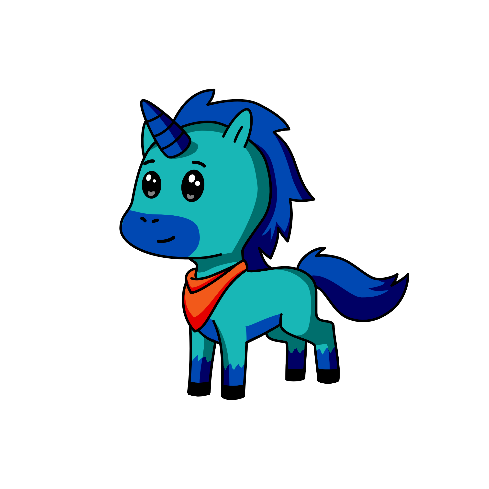 old blue, the unicorn